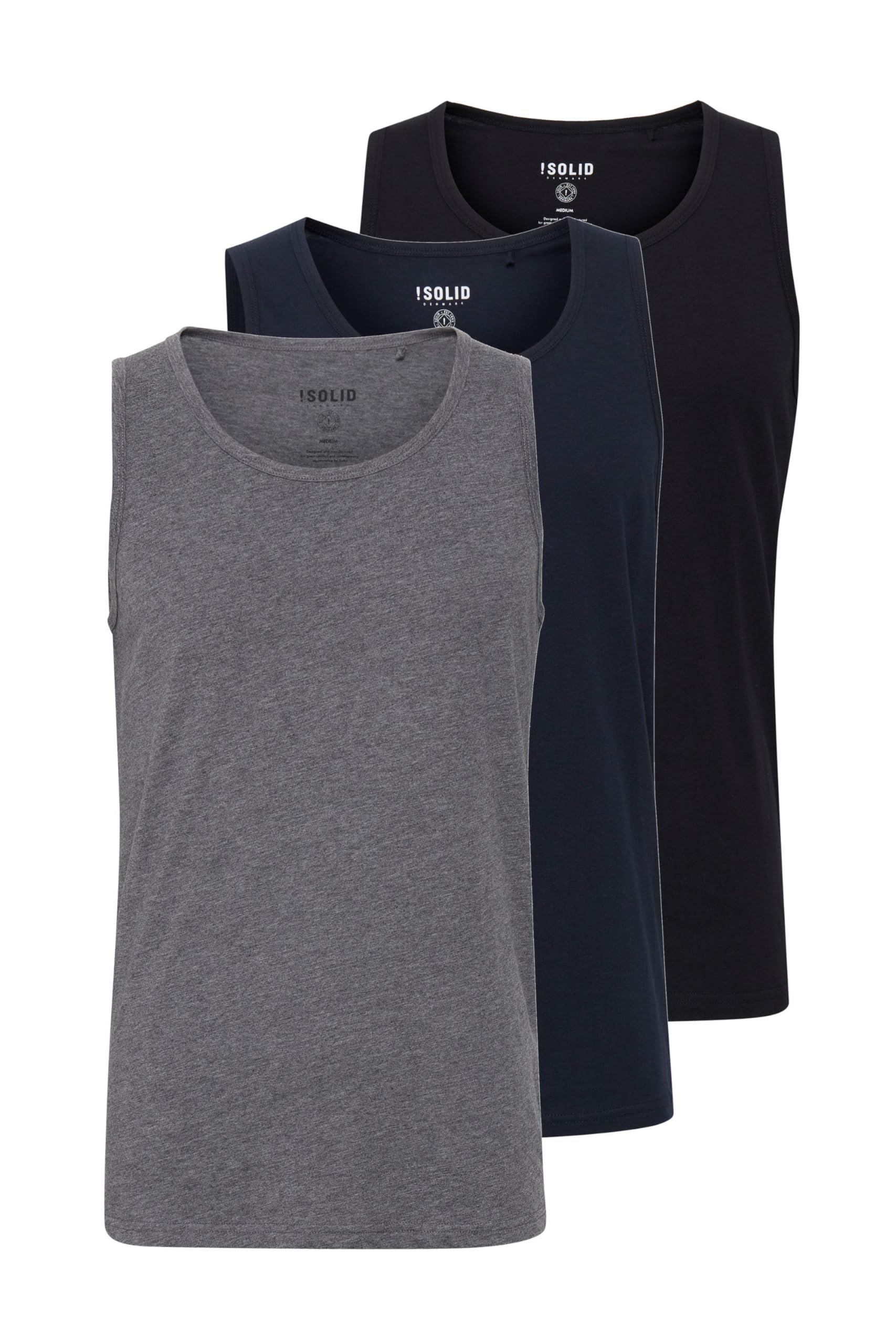 !Solid SDCasal Herren Tank Top mit Rundhalsausschnitt im 2er oder 3er Pack