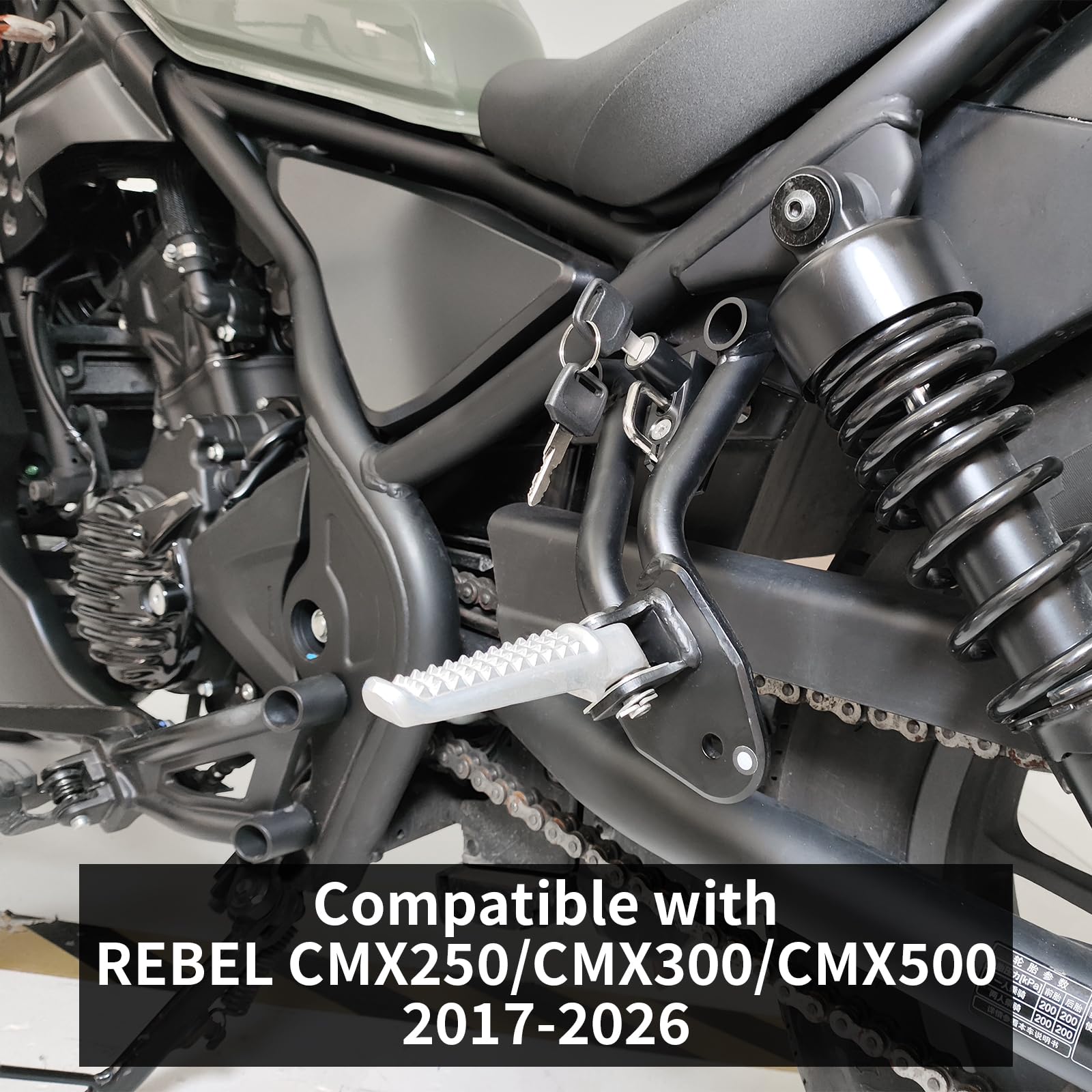 Candado para casco de motocicleta compatible con Honda REBEL CMX250/300/500 2017-2026 Soporte de acero para casco de gancho antirrobo para motocicletas
