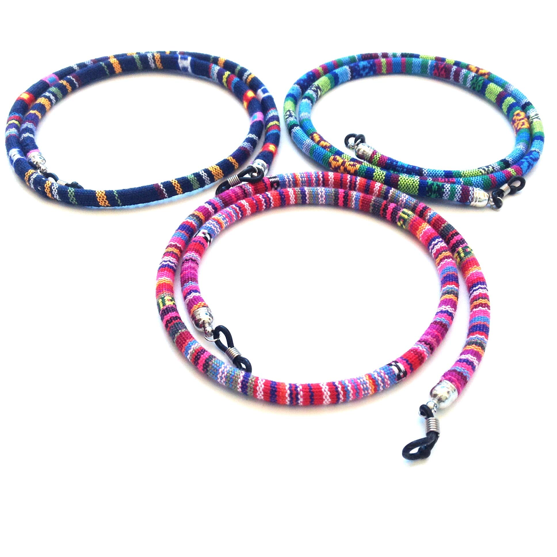 HC enterprise 3 pcs cordón Gafas,Estampado Etnico,(HC Enterprise-N301), Algodón, Clásico, Multicolor