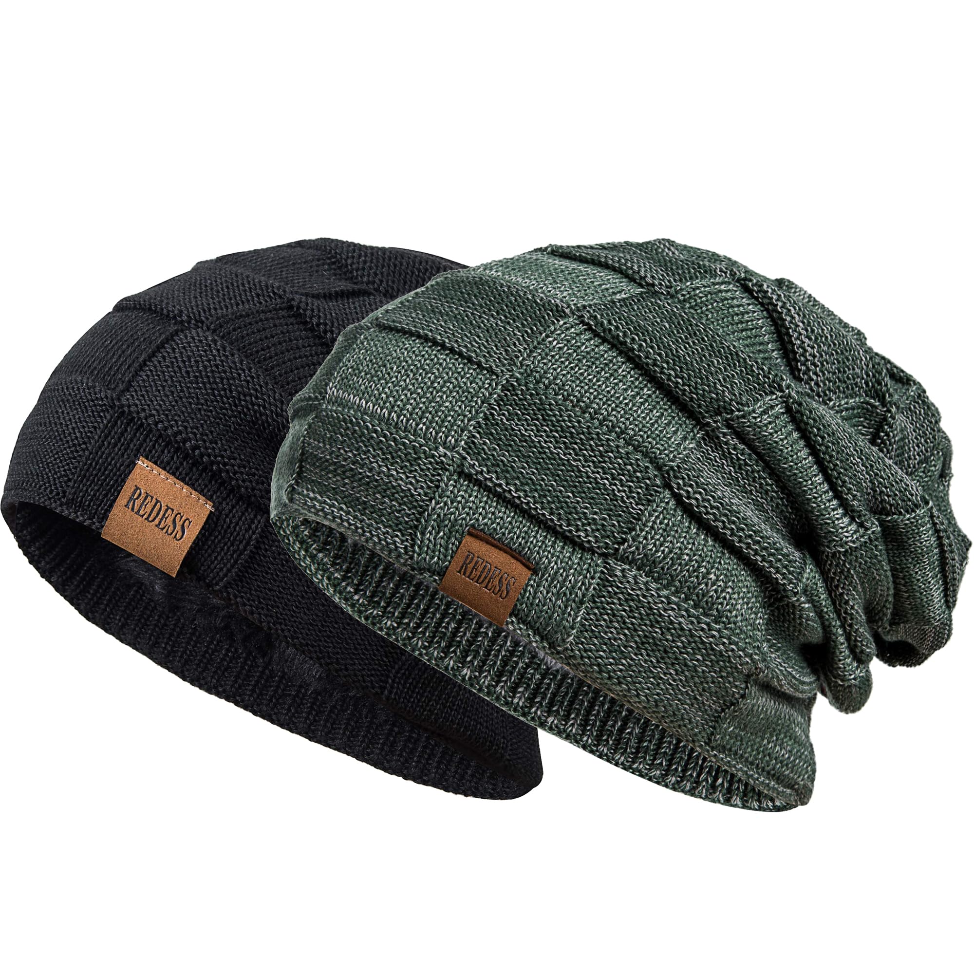 REDESS Cappello a Berretto per Uomini e Donne Cappelli Caldi Invernali in Maglia Slouchy Cappello a Cranio Spesso