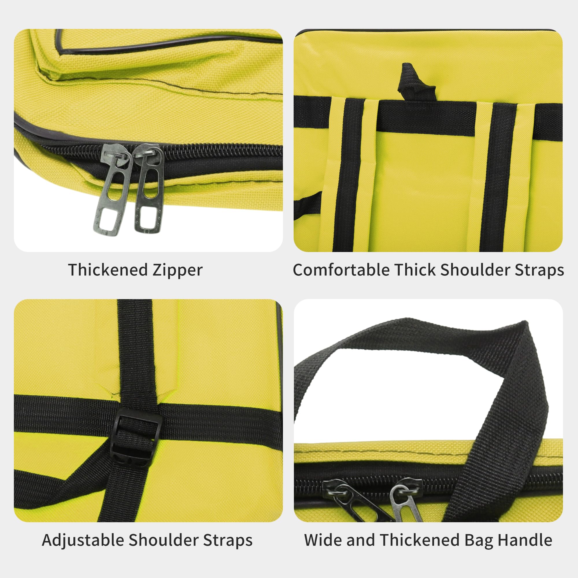 Borsa Per Portfolio Artistico Giallo 1pc Per Trasporto Protezione | Borsa Realizzata In Tessuto Oxford, Dimensioni 50x39 Cm, Tasche Multiple, Spallacci Regolabili, Robustezza E Stile