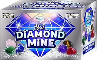 JA-RU Real Diamond Mine Gemstone Dig Kit (2 Packs) Mystery Rock, Minerals, and Gems for Kids | Break Your Own Geodes and a Chance to Get 1 Real Diamond | Party Favors for Kids Goodie Bags. 4630-2s