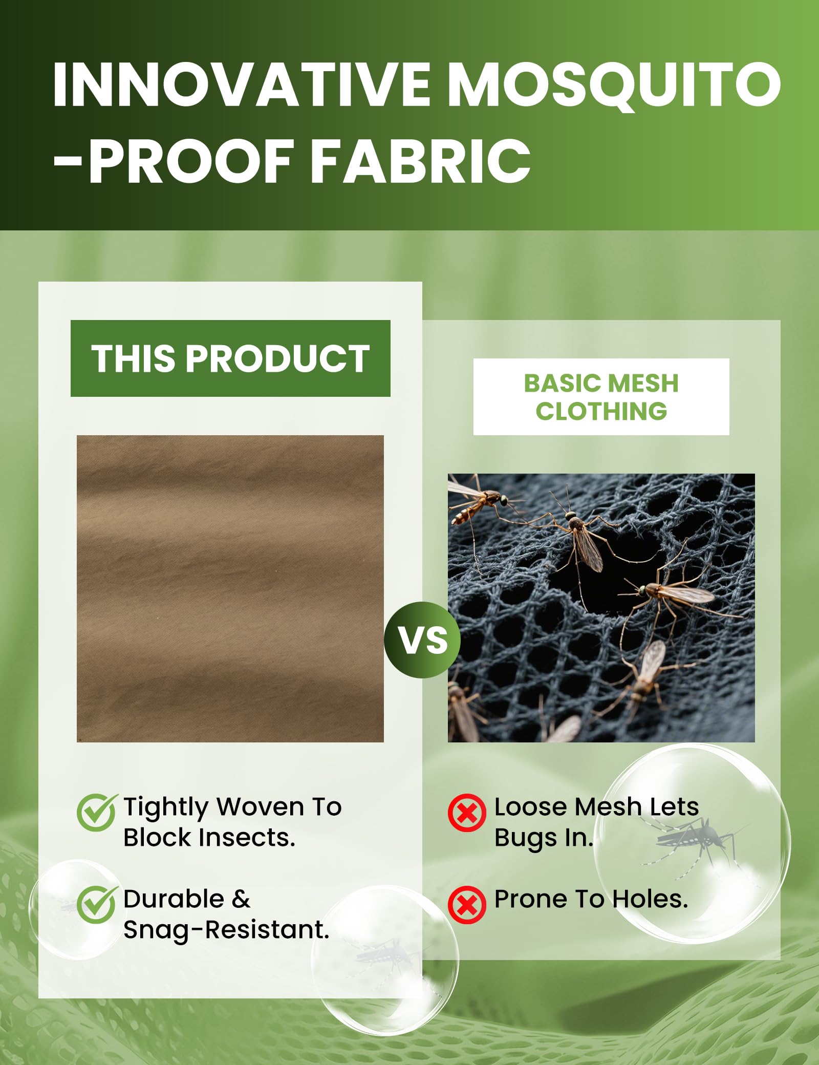 Relexit Mosquito Jacket, Durable Bug-Proof Jacket with Adjustable Hood & Pocket, Summer Adventures Mosquito Proof Clothing L