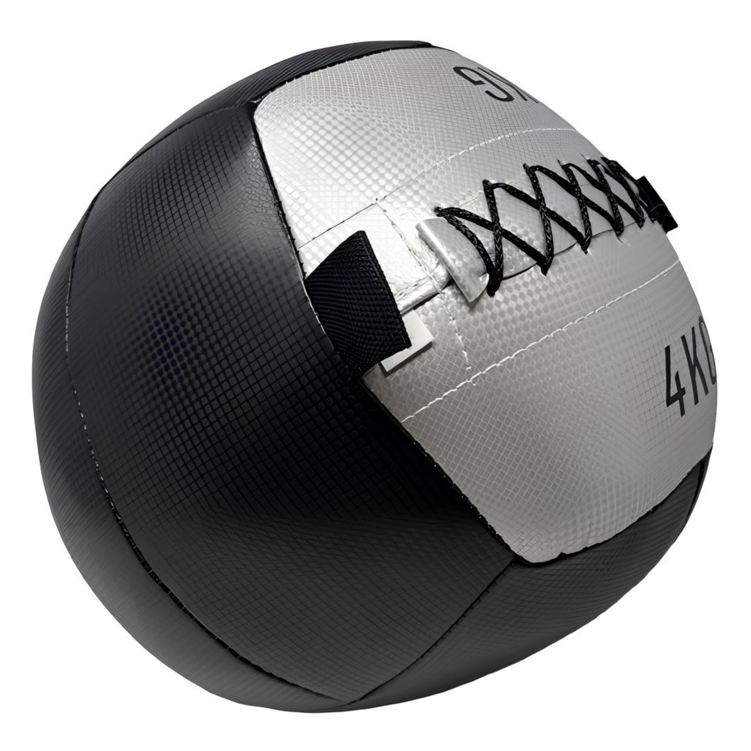 Palla Medica 4 Kg, Wall Ball Ecopelle per Palestra e Home Gym, Slam Ball per Fitness, Esercizi e Allenamento Funzionale