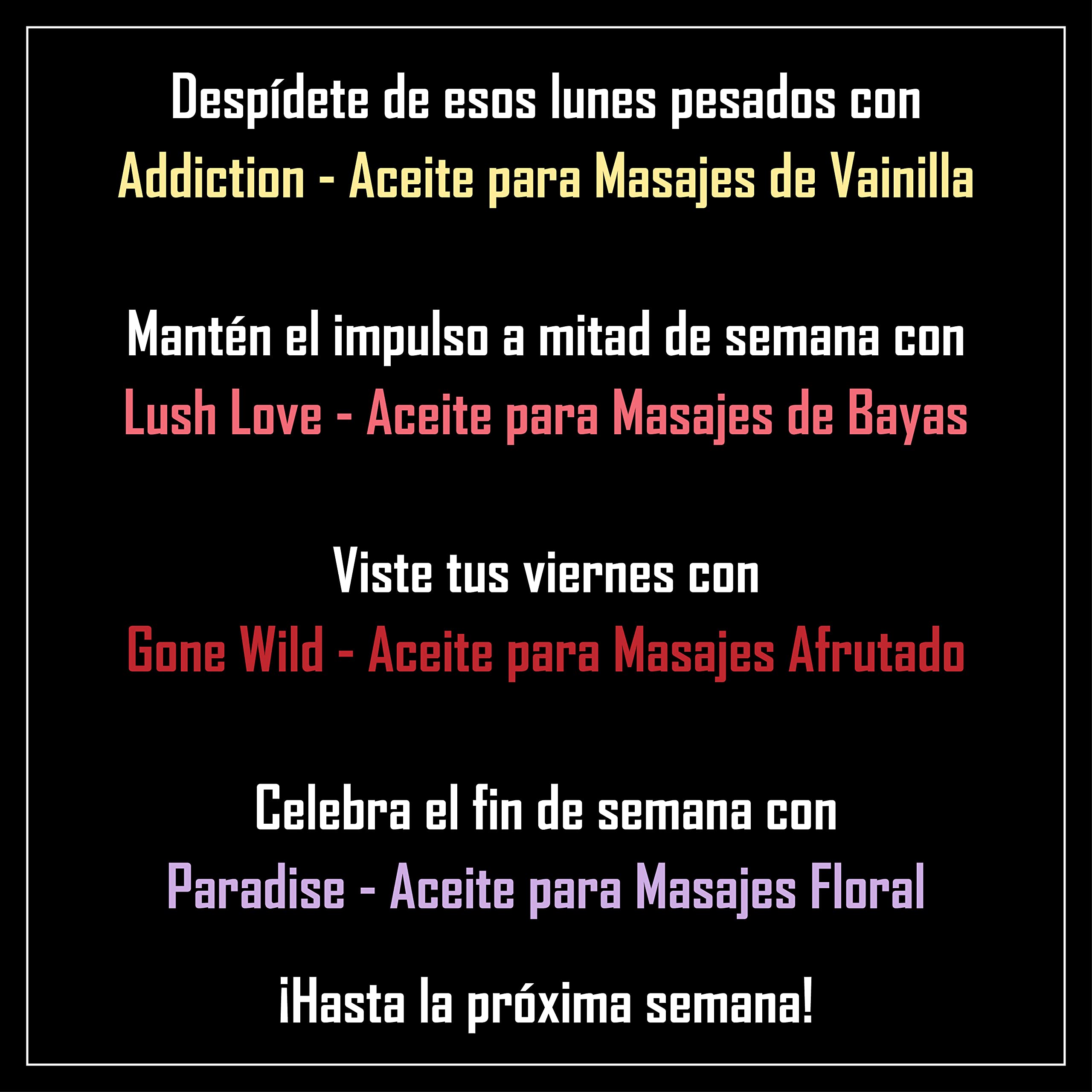 Dude's Love - Paquete de 4 aceites de masaje sensual aromático comestible para todo el cuerpo - Set de regalo combinado | Pack de Prueba Aceite de Masaje con Aceites Esenciales - 120 ML