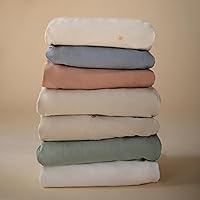 Vista 7 de mushie Sábana para cuna elástica y suave, ajustable de 16 x 30 pulgadas (arcoíris)