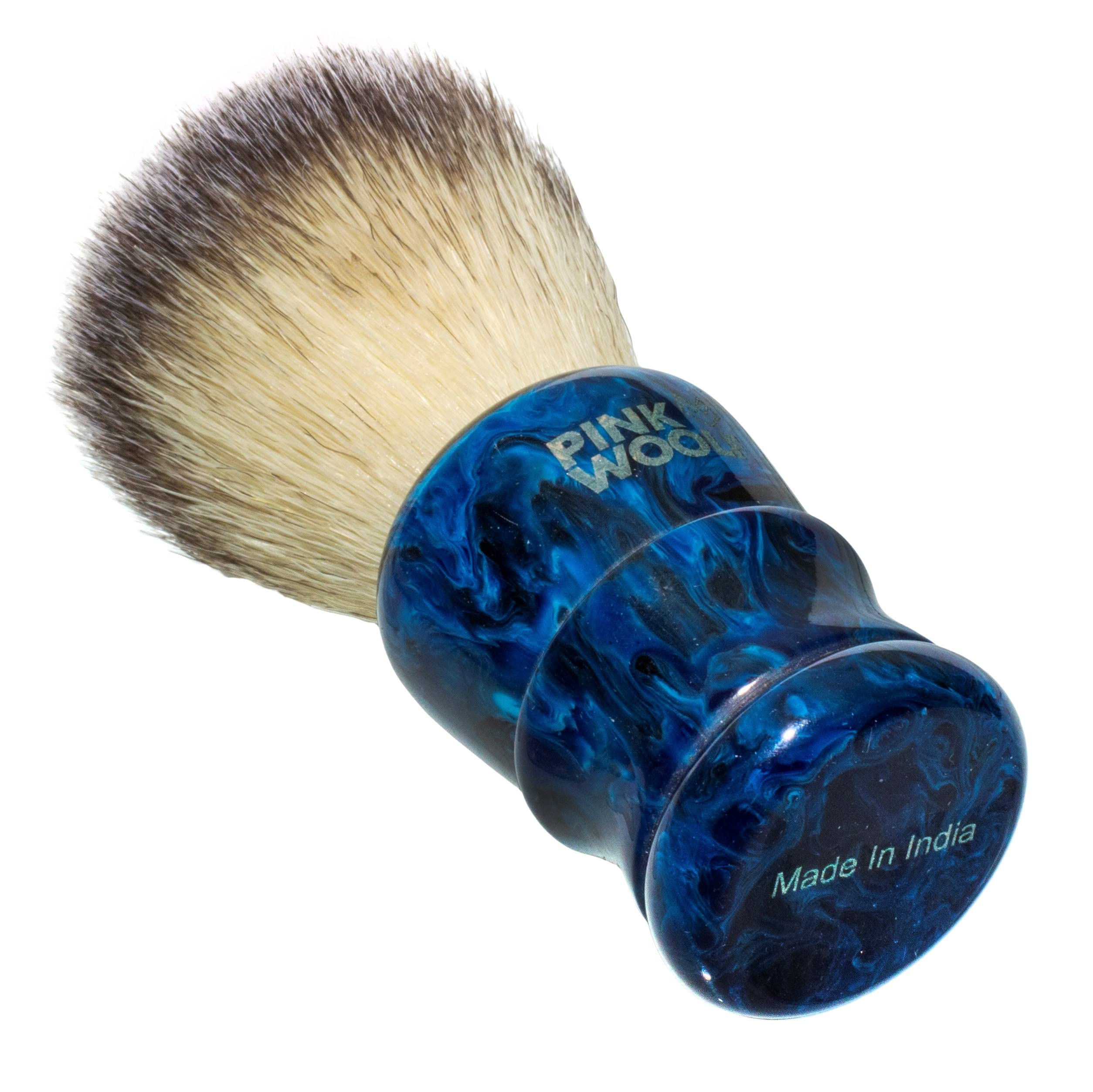 Pink Woolf Hand Crafted Synthetic Bristles Shaving Brush With Gloss Resin Handle For Daily Shave with Razor and Shaving Cream, Create Monster Lather (BLUE MONSTER) 28mm Knot (B0B5778LXV) Amazon Price History, Amazon Price Tracker