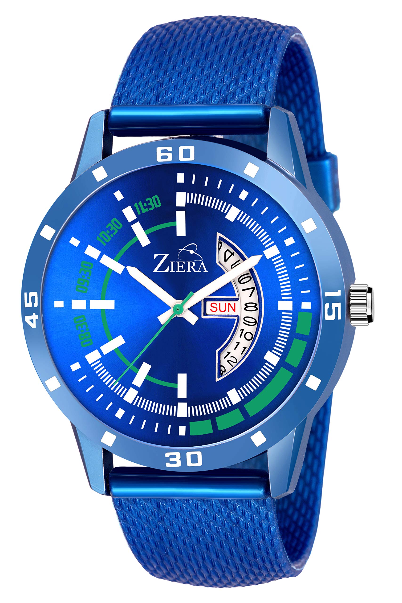ZIERA ZR609 Mens Blue Strap Day and Date Analog Watch (B085MFQJVL) Amazon Price History, Amazon Price Tracker