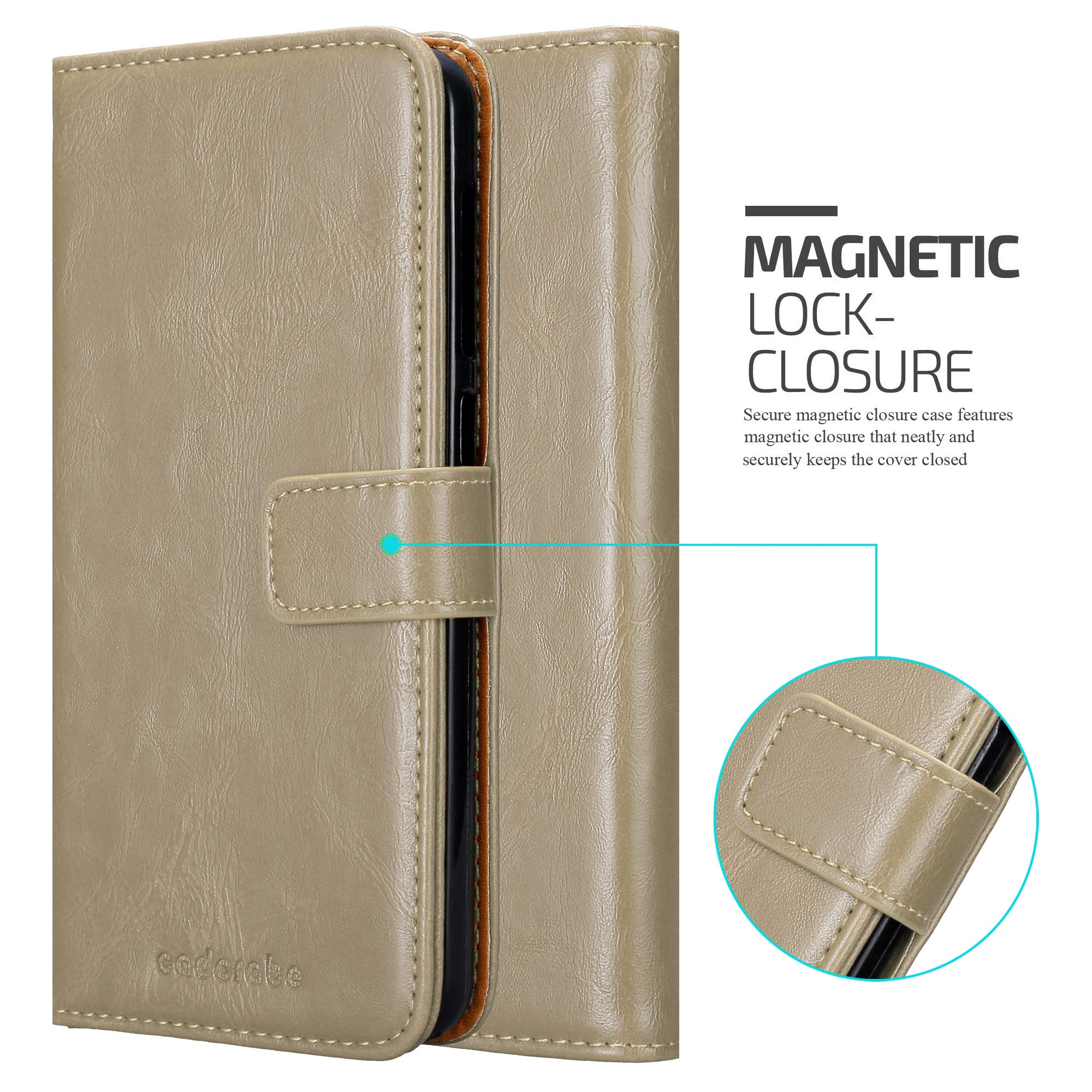 Cadorabo Custodia A Libro Per HTC Desire 10 PRO - Colore Marrone Cappuccino, Pelle Finta, Con Porta Carte E Banconote, Chiusura Magnetica E Funzione Stand - 4
