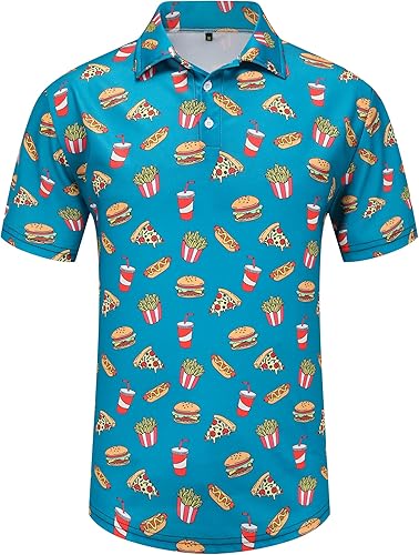 Miniatura 2 de Camisas de golf para hombre, Dry Fit, camisa de golf de manga corta, divertidas camisas polo de golf