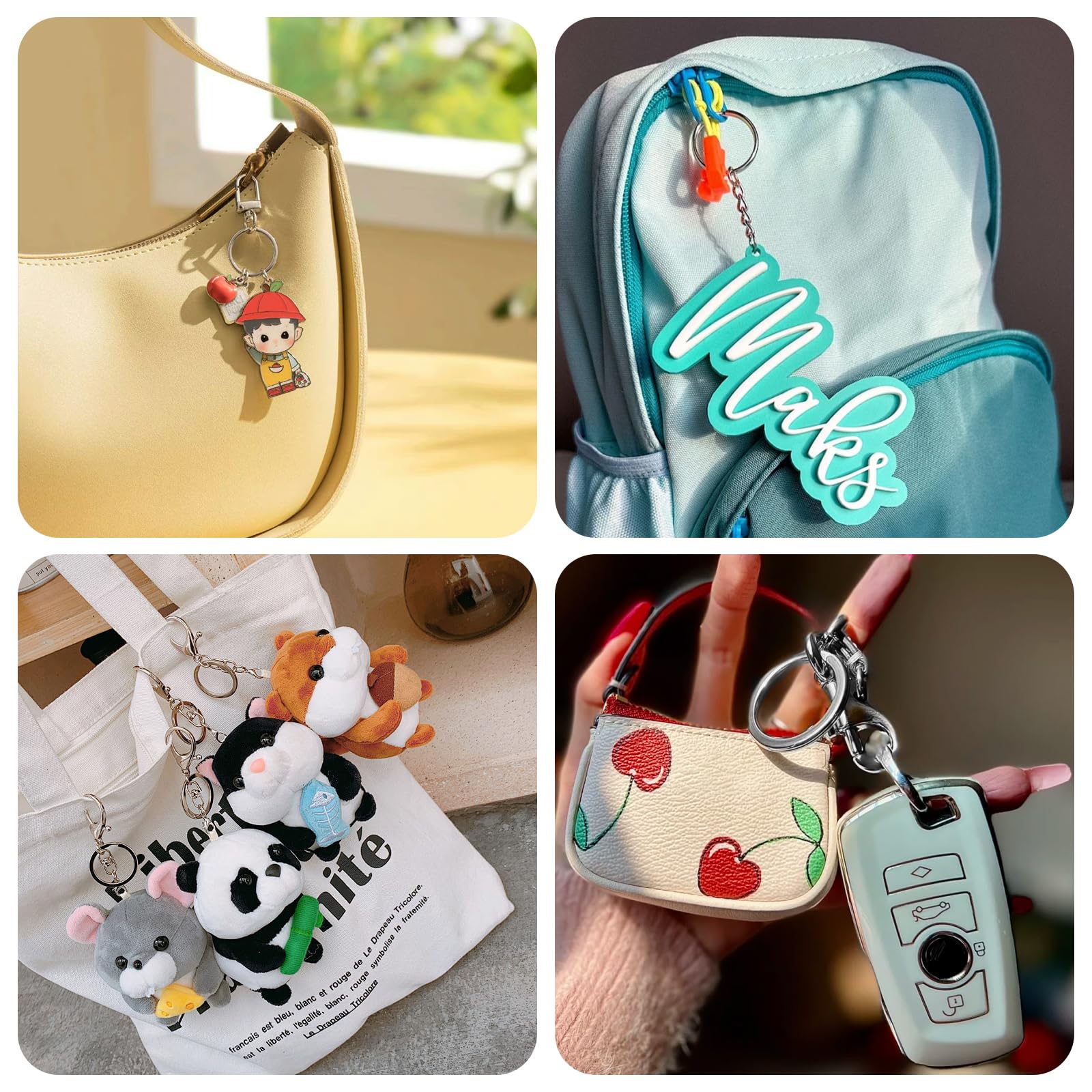 120 Stück Schlüsselringe Edelstahl - 6 Größen 12-30mm, Mit Aufbewahrungsbox