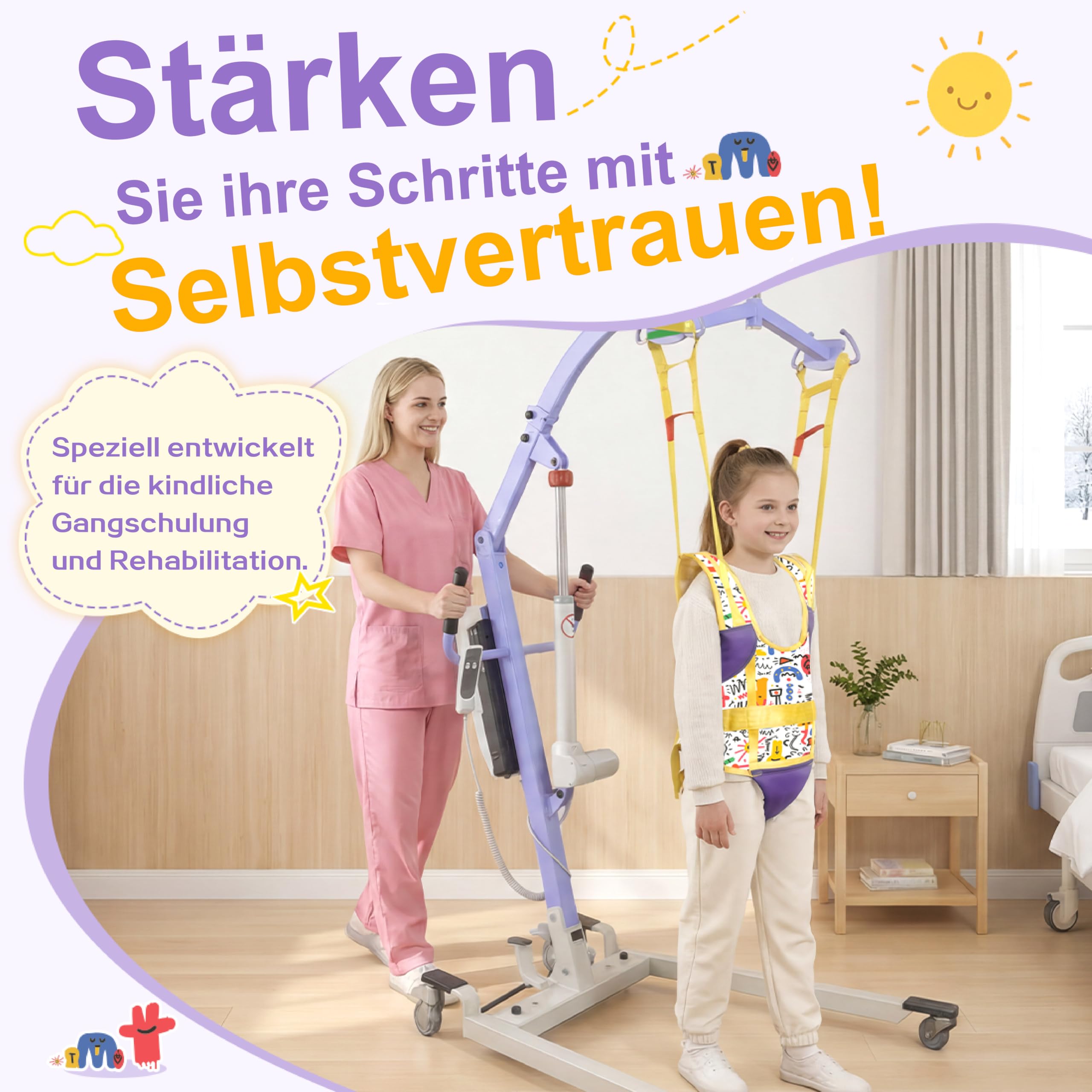 Hebe-Schlinge für Patienten, geeignet zum Gehtraining bei Kindern