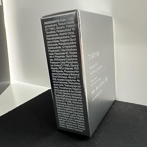 Miniatura 9 de TIRTIR Cojín Aura Glow  Acabado semibrillante, brillo de 72 horas, cobertura construible, piel hidratada, cojín coreano, paquete de 1 (0.63 onzas),