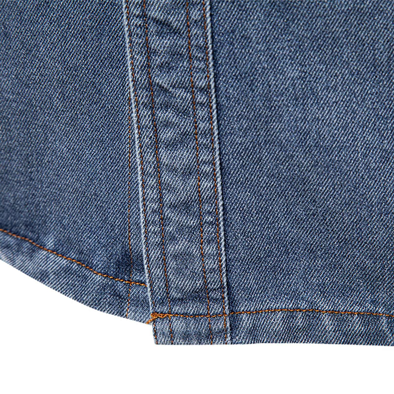 Camicia a Jeans Da Uomo, Camicia Denim Jeans Uomo, Denim Regular Cotone Camicia Western Casual Lavoro Camicie Elegante Maniche Lungo Vestibilita Camicia Uomo Slim Fit No Stiro Camicia Button-Down Uomo