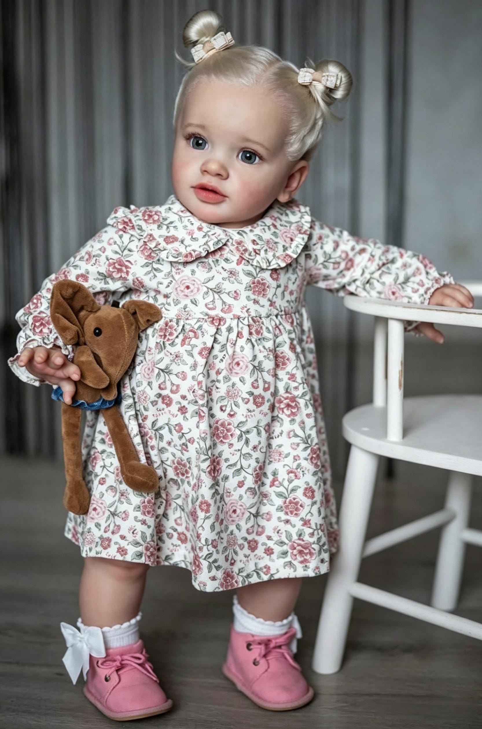 RXDOLL Huge Size Reborn Toddler Dolls Girl Blonde Hair 26 inch Realistic Reborn Baby Dolls Lifelike Soft Cloth Body Weighted Silicone Reborn Dolls Toddler Girls Gifts โ image 1