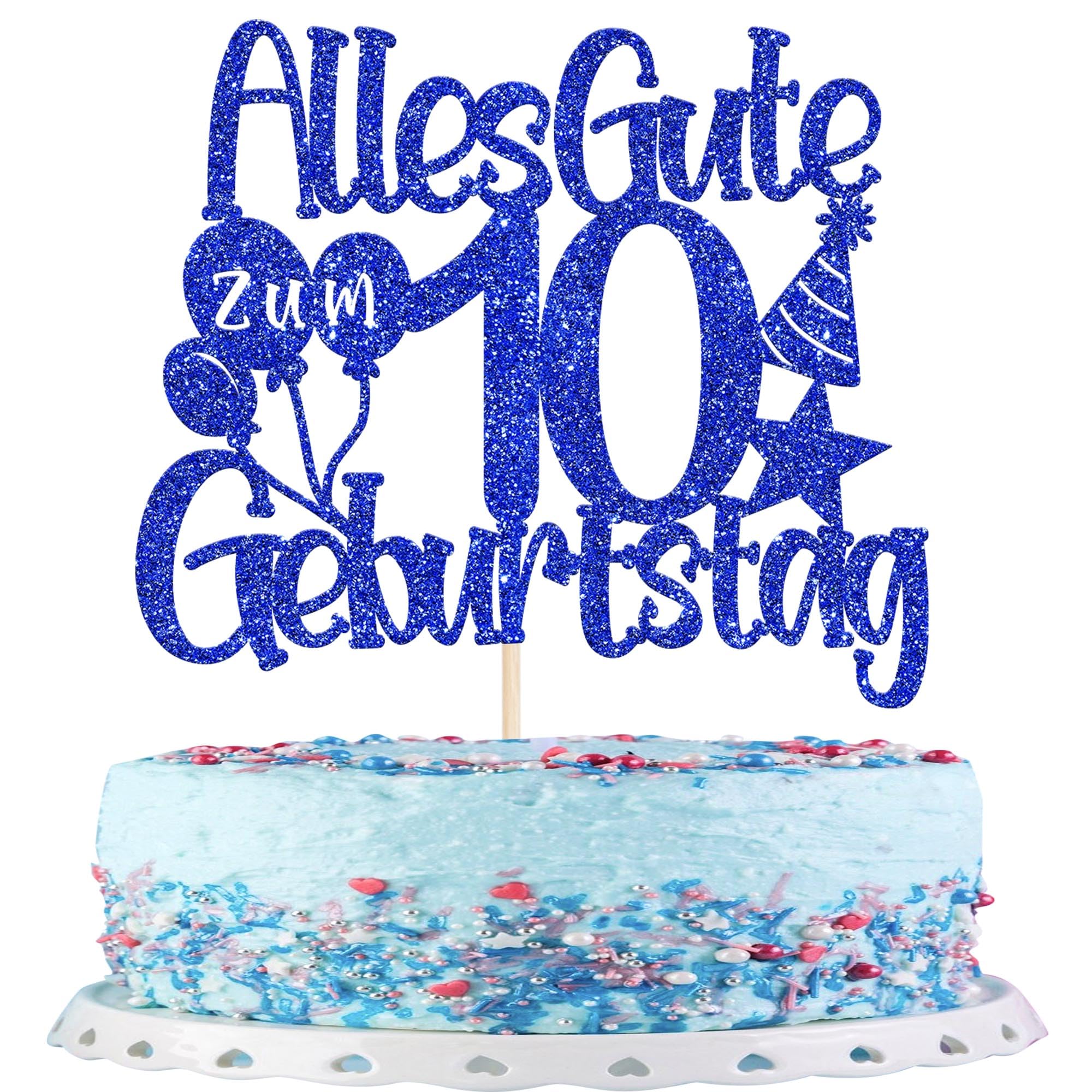 1 Stück Renn Auto Tortendeko Glitzer Fast One Cake Topper Ka