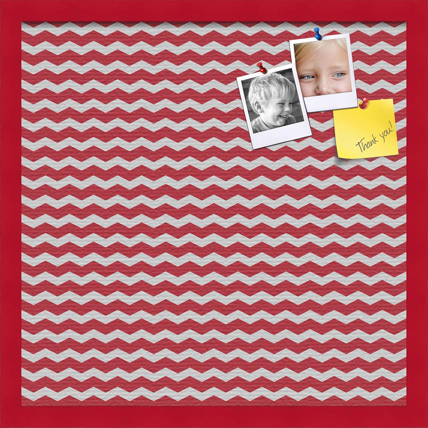 PinPix Decorative pin Cork Bulletin Board Made from Canvas, Seemless Pattern Printed at 24x16 Inches and Framed in Baby Pink Stain on Beech (PinPix-511)