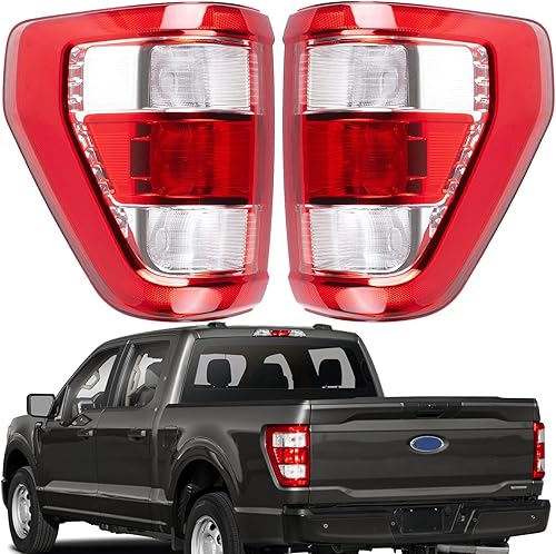 Miniatura 7 de Carcasa de luz trasera compatible con lámparas de freno traseras del lado del conductor y del pasajero de Ford F150 F-150 2004-2008