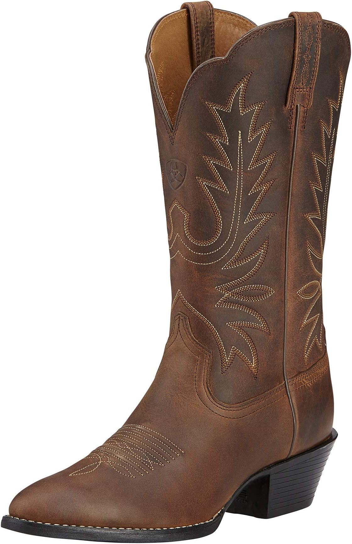 Heritage Round Toe Western Boots - Womenโs Leather Cowgirl Boots
