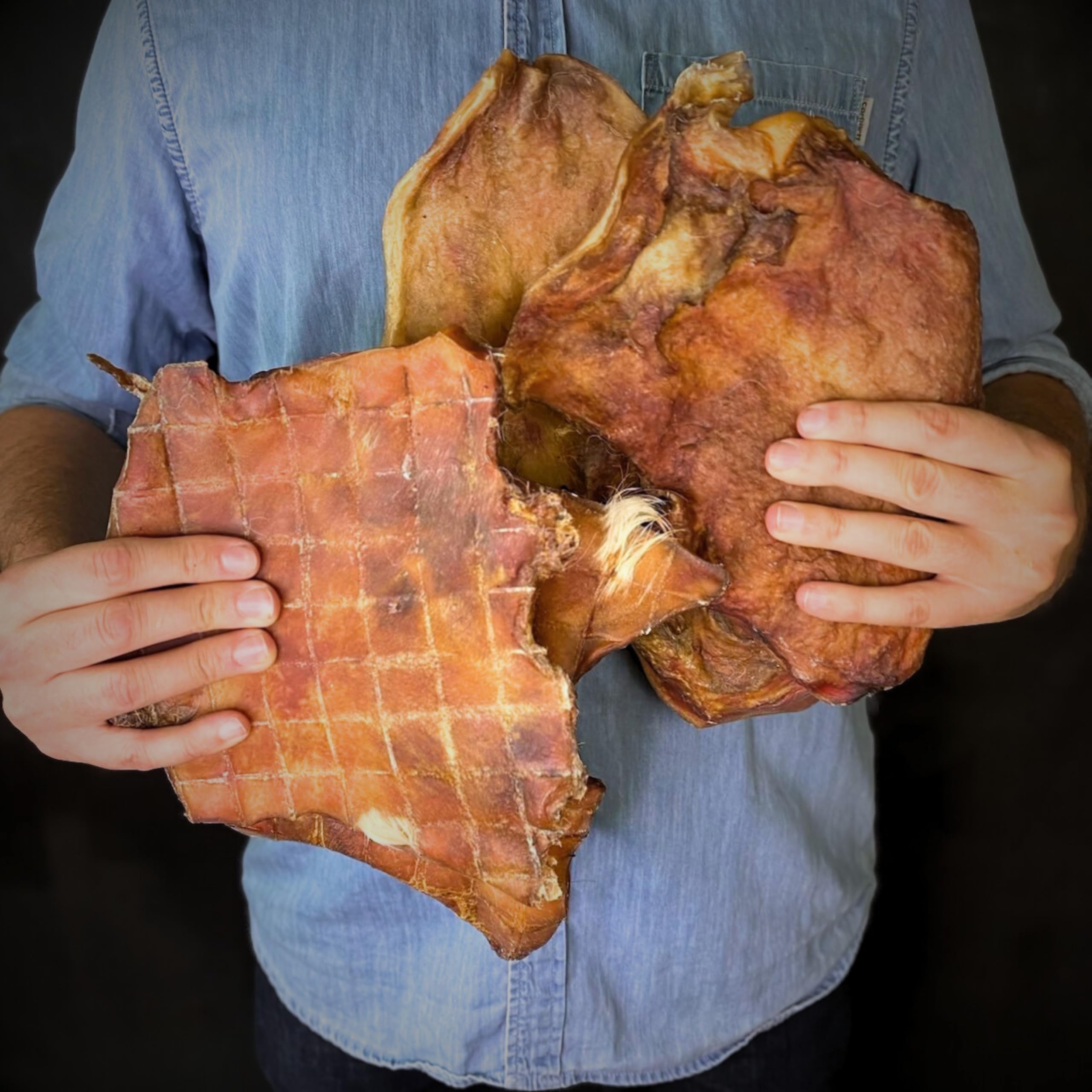 BREERs Rinderkopfhautplatten 2kg für Hunde getrocknet Rinderkopfhaut getreidefrei aus eigener Deutscher Herstellung, Kauartikel Hundekauartikel Hundeleckerli