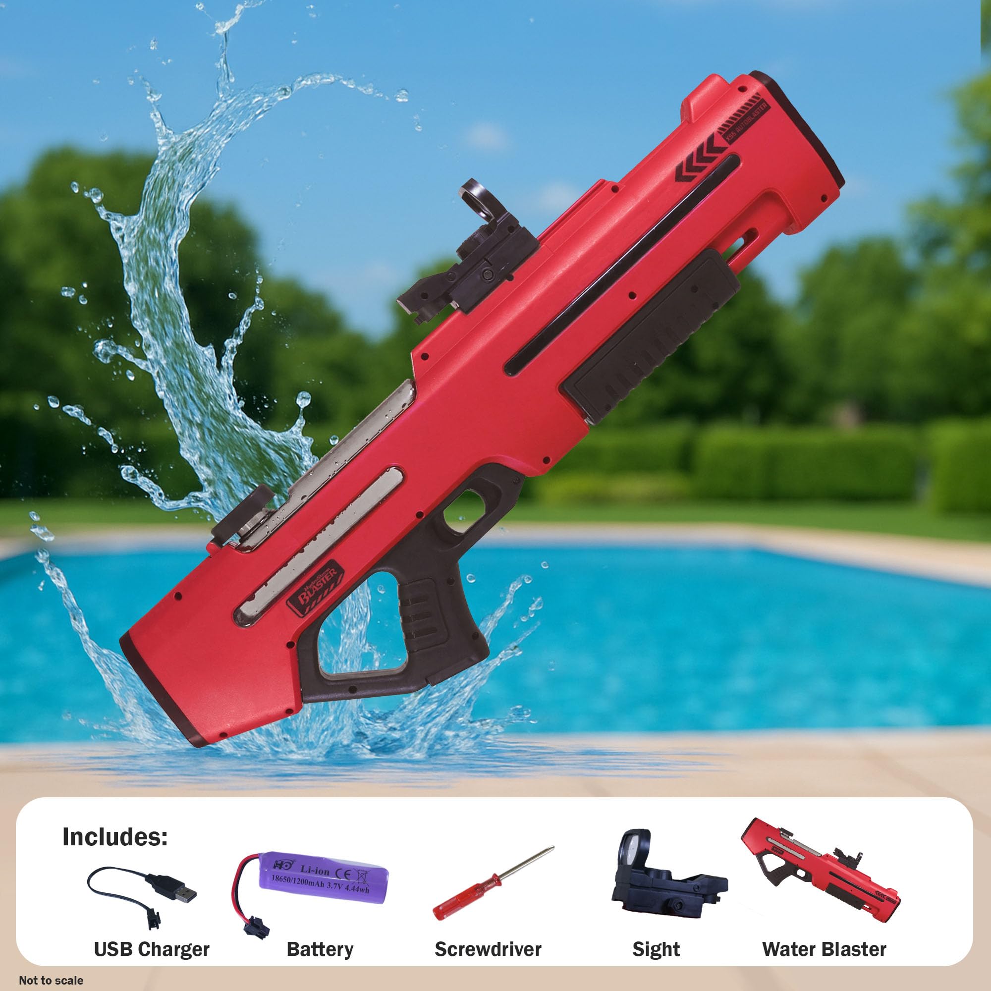 KandyToys Automatic Electric Water Gun, Multi-coloured - Image 2