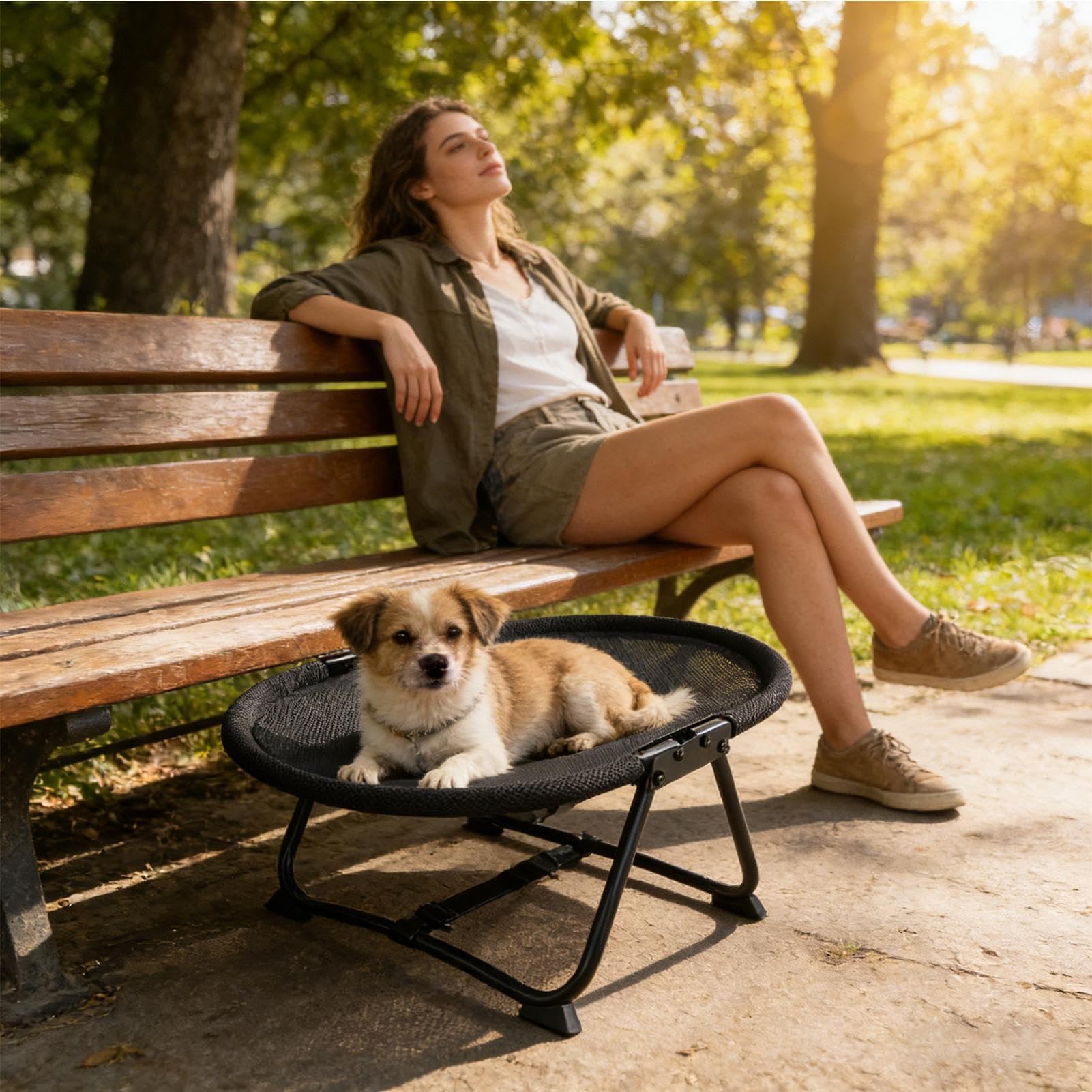 Cama para Perros Elevada Portátil Plegable Lavable y Antideslizante | 57 x 41 x 26 cm Cama Para Perros De Exterior Para Mascotas, Gatos, , Cachorros, Dormir, Descansar Y Acampar Al Aire Libre