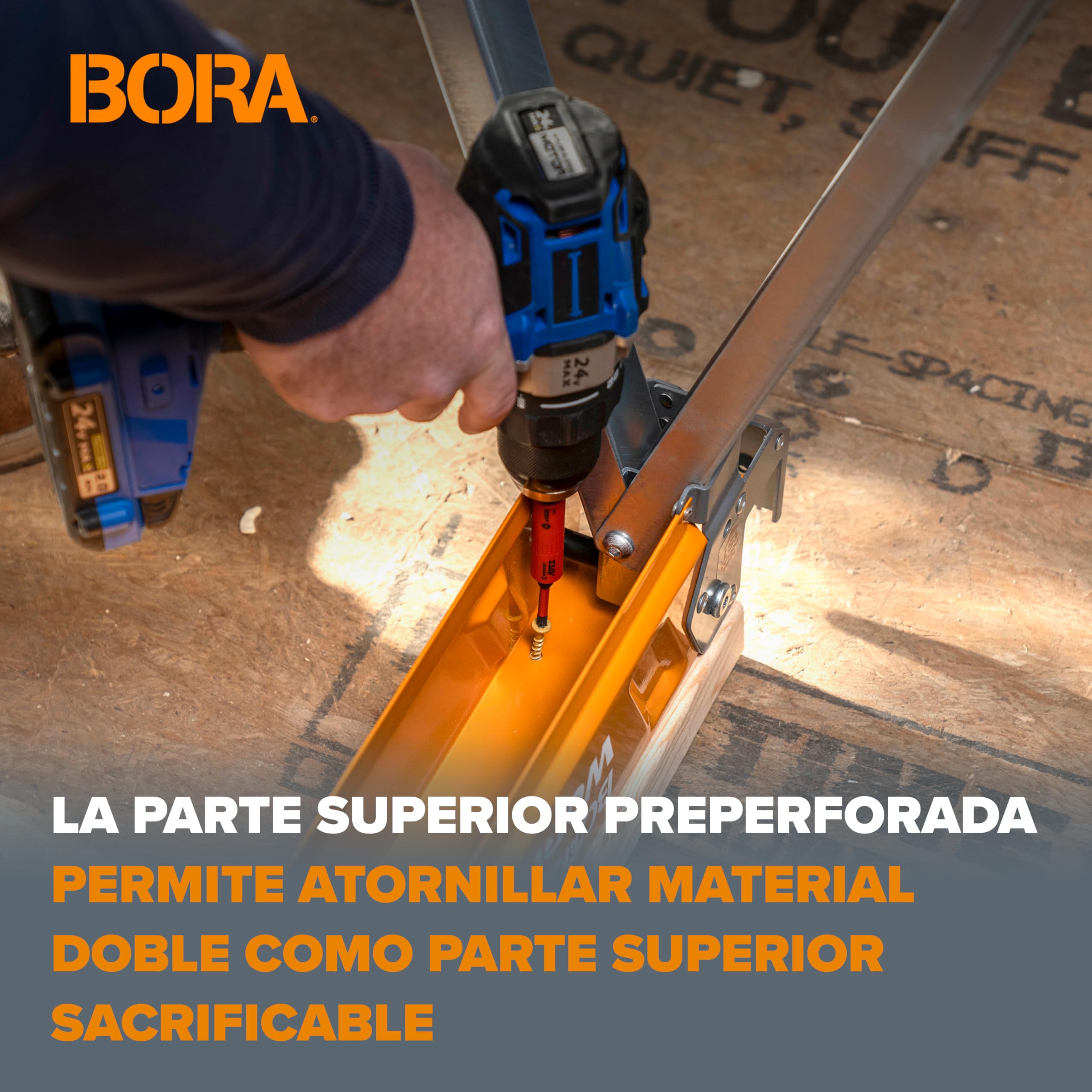 Bora Workhorse XT - Juego de 2 caballetes de sierra plegables, resistentes, altura ajustable, par con patas ajustables, caballo de sierra resistente para contratistas, banco de trabajo portátil con