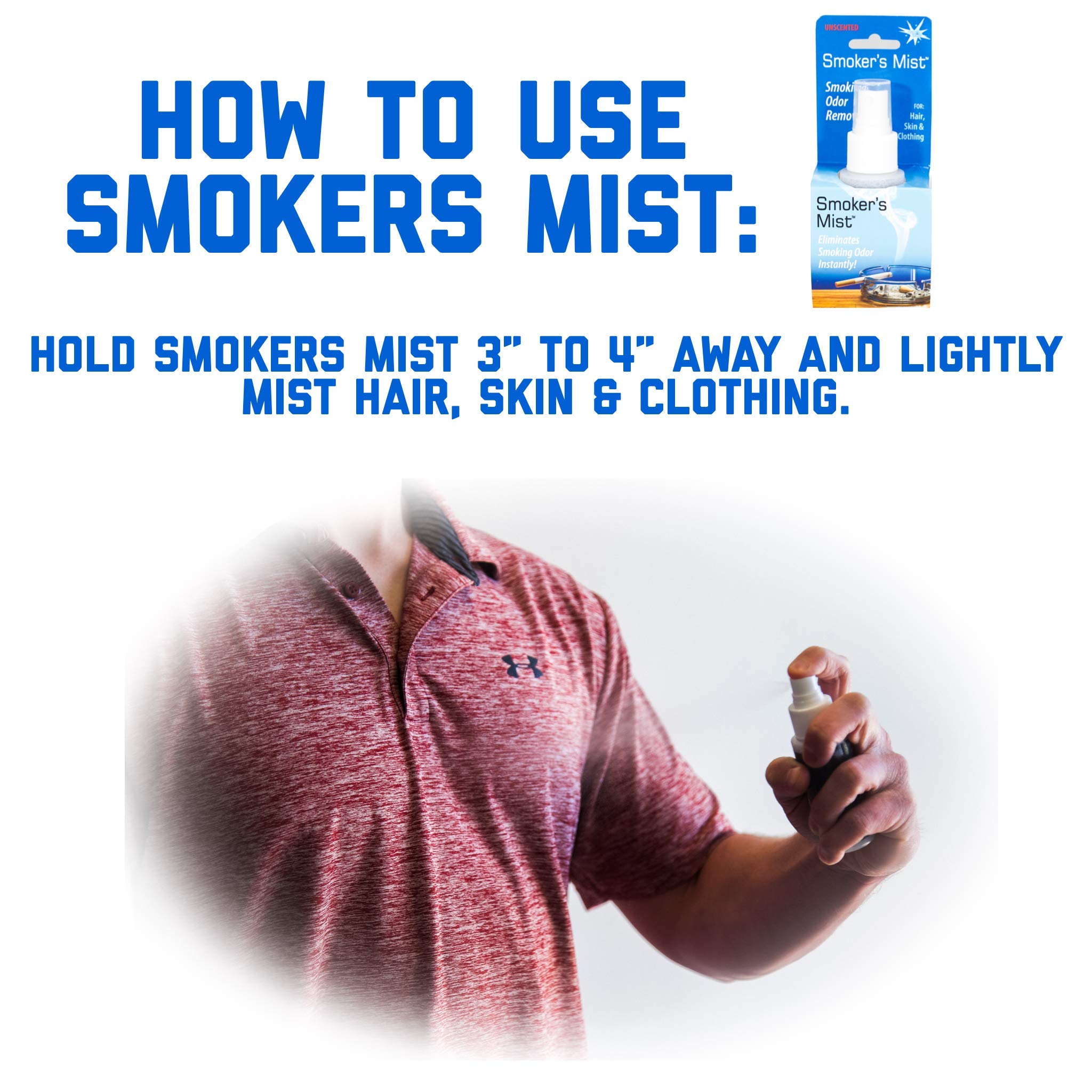 Amazon.com: Stink Free Smoker's Mist Smoke Odor Eliminator, 12 Bottles (2  Fl. Oz. Ea.) - Eliminators & Remover of Cigarette Smoke Odor & Freshener  for Clothes, Car, Home, etc. : Health & Household