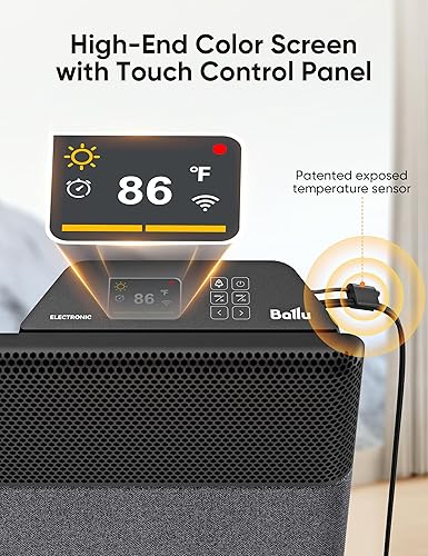 Miniatura 3 de Ballu Calentadores de espacio con panel de convección para uso en interiores con termostato inteligente, temporizador de 24 horas, control WIFI y