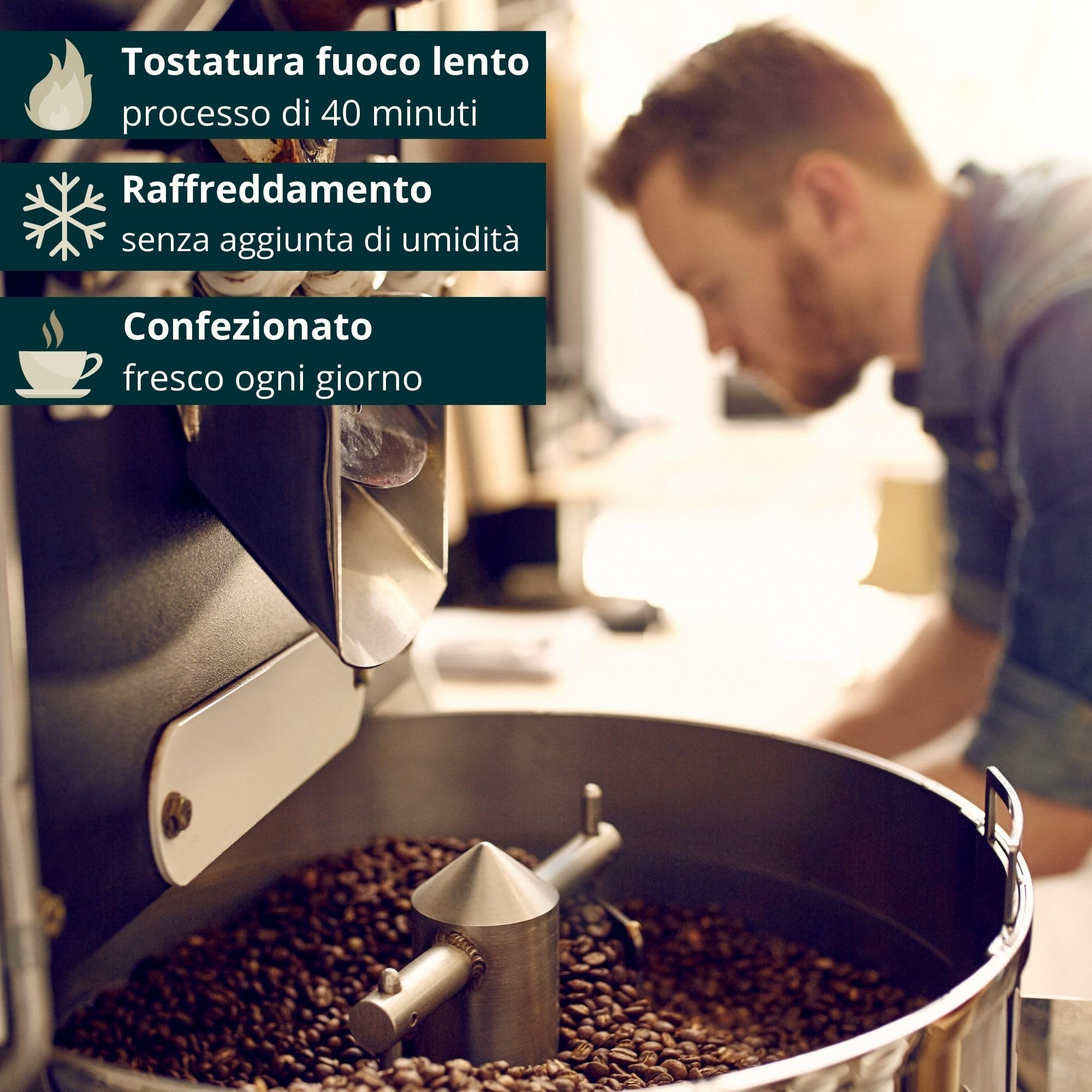 Caffè Europa - Caffe Macinato ottenuto attraverso Tostatura Artigianale, Caffe Cremoso Miscela Arabica, 4x250g (Decaffeinato Barattolo)