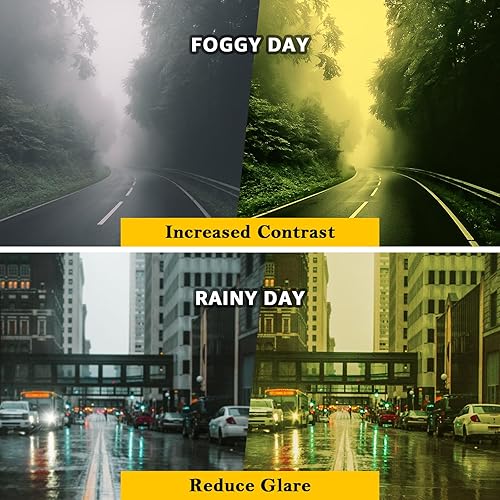 Miniatura 3 de FIMILU Paquete de 2 lentes de conducción nocturna para hombres, visión nocturna polarizada que reduce el deslumbramiento y mejora las habilidades