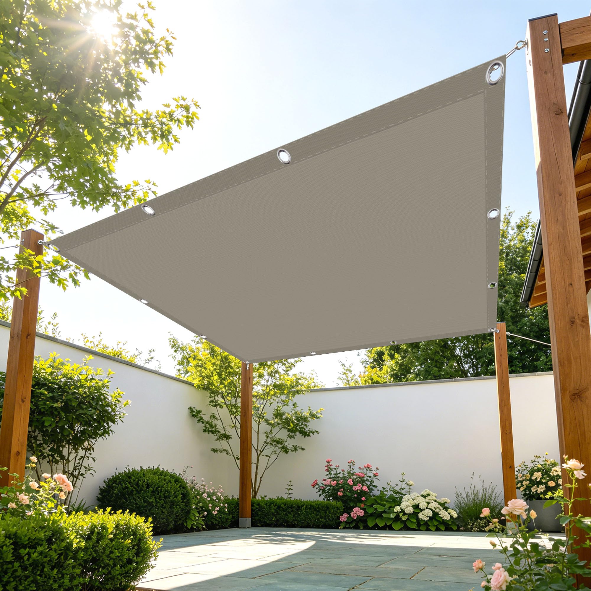 Bâche d'ombrage étanche 130x500 cm pour protéger le patio du soleil