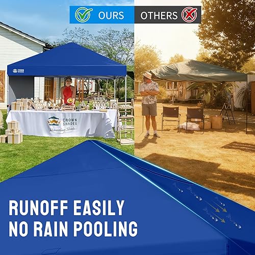 Miniatura 21 de CROWN SHADES - Toldo desplegable de 10 x 10 pies con 1 pared lateral, tienda de campaña de playa que se arma con solo presionar un botón, glorieta