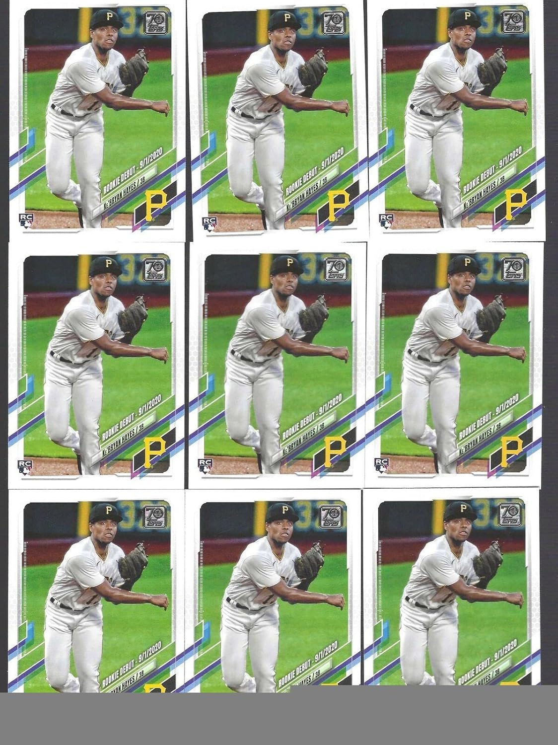 Ke'bryan Hayes Lot Of (24) 2021 Topps Update Series Base Rookie Debut Rc #us257 - Baseball Slabbed Rookie Cards