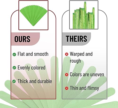 Vista 14 de Mr. Pen - Palitos de paletas de colores, palitos de madera de colores arcoíris para manualidades, paquete de 200, 4.5 pulgadas, suministros