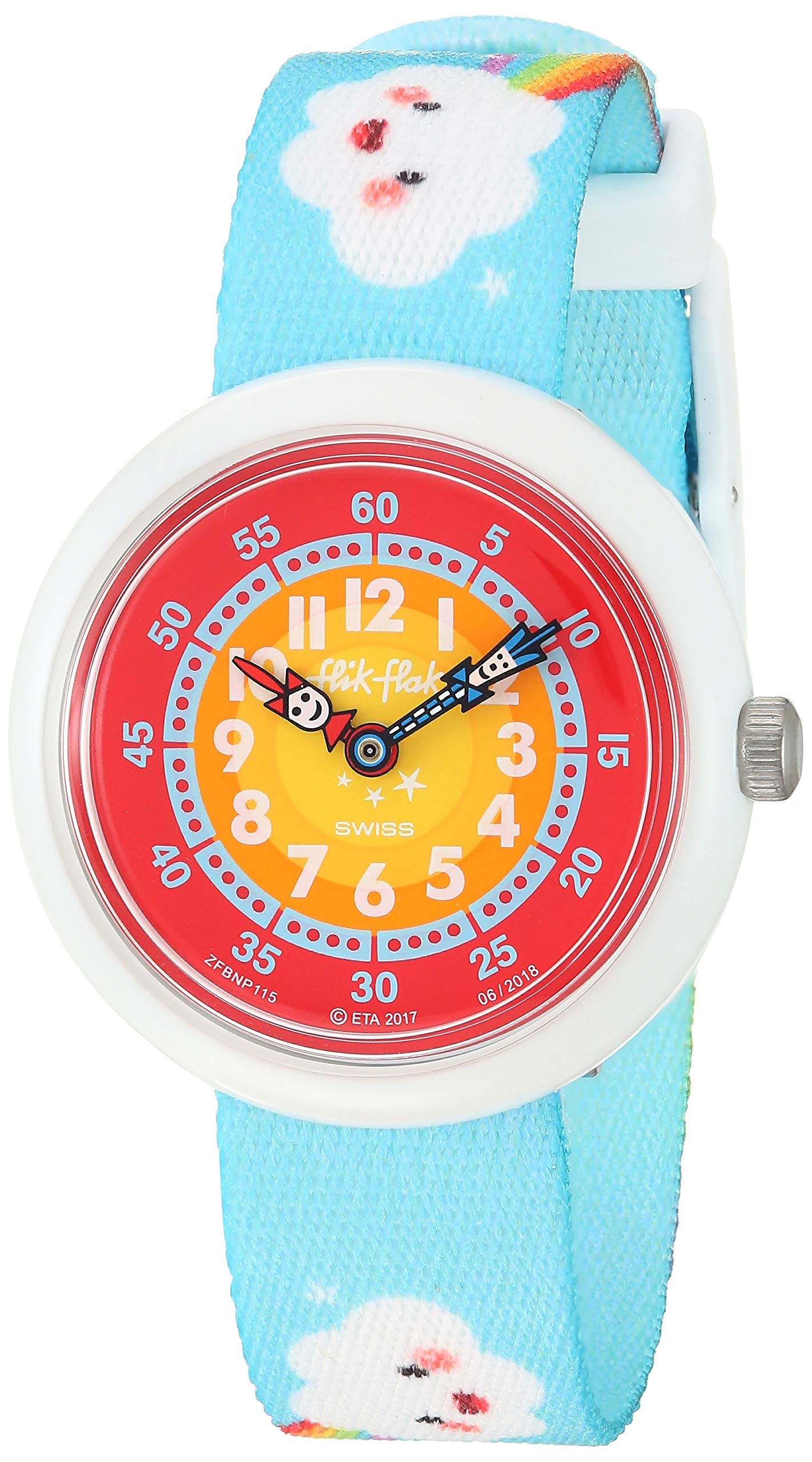 Flik Flak FBNP115 - Orologio analogico al quarzo da ragazza, con cinturino in tessuto
