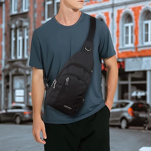 Miniatura 6 de Seoky Rop Bolso bandolera pequeño para hombres y mujeres, una correa para el hombro, bolsa cruzada para el cuerpo, mochila para viajes