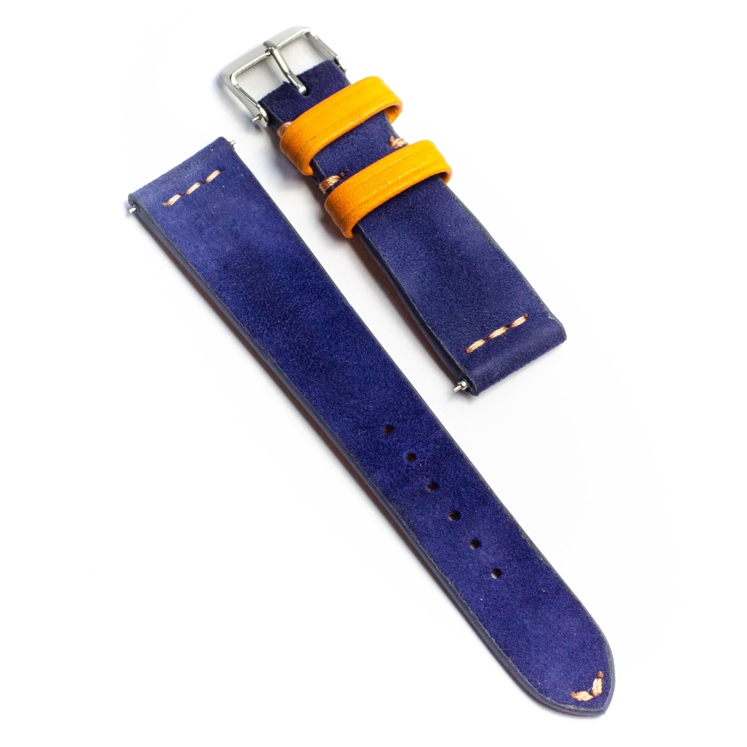 Bangtail Regal Blue Suede Watchstrap for Mechanical and Quartz Watches (20mm) (B0D4YVMJ82) Amazon Price History, Amazon Price Tracker