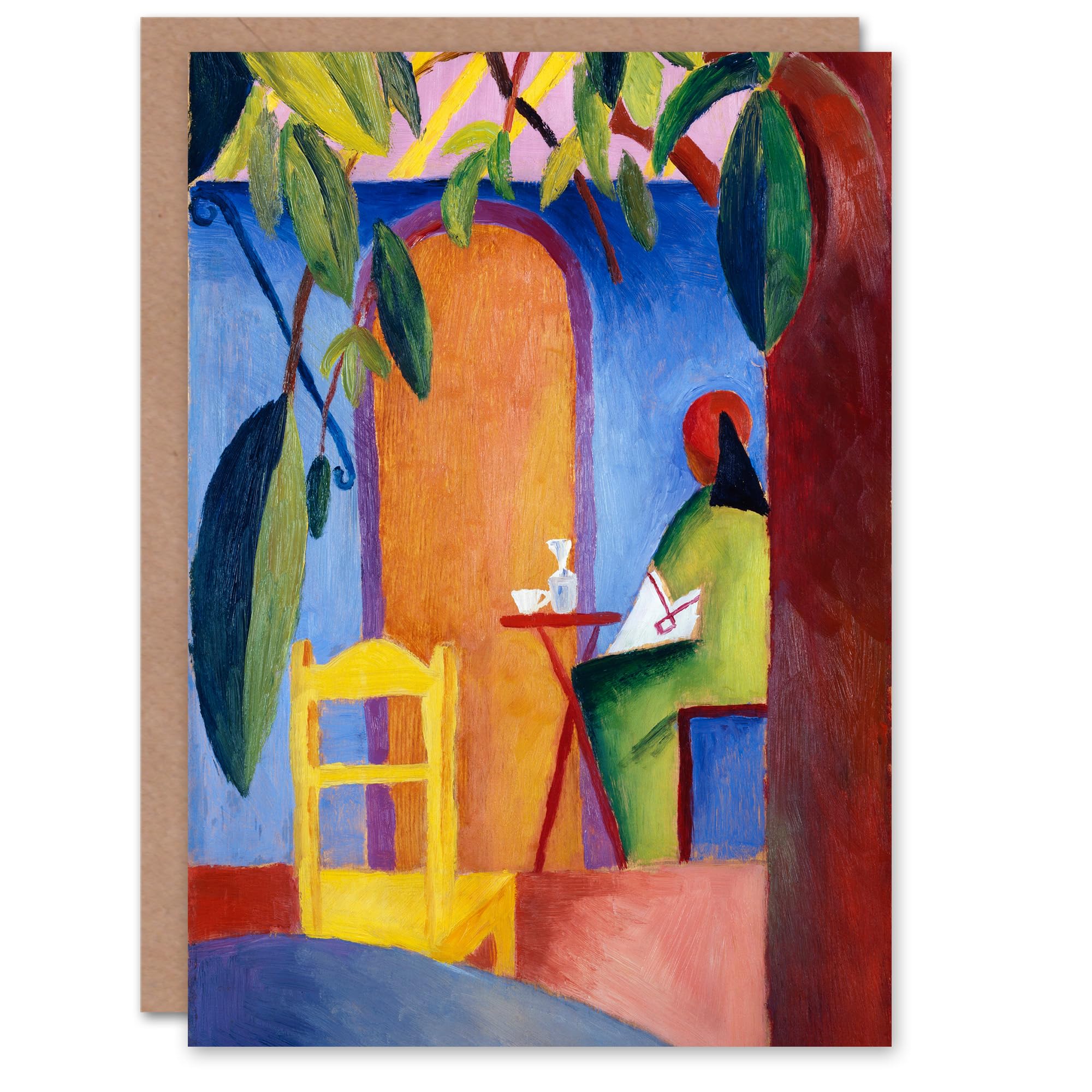 Artery8 August Macke Art Card Turkish Cafe Colourful Oil Painting