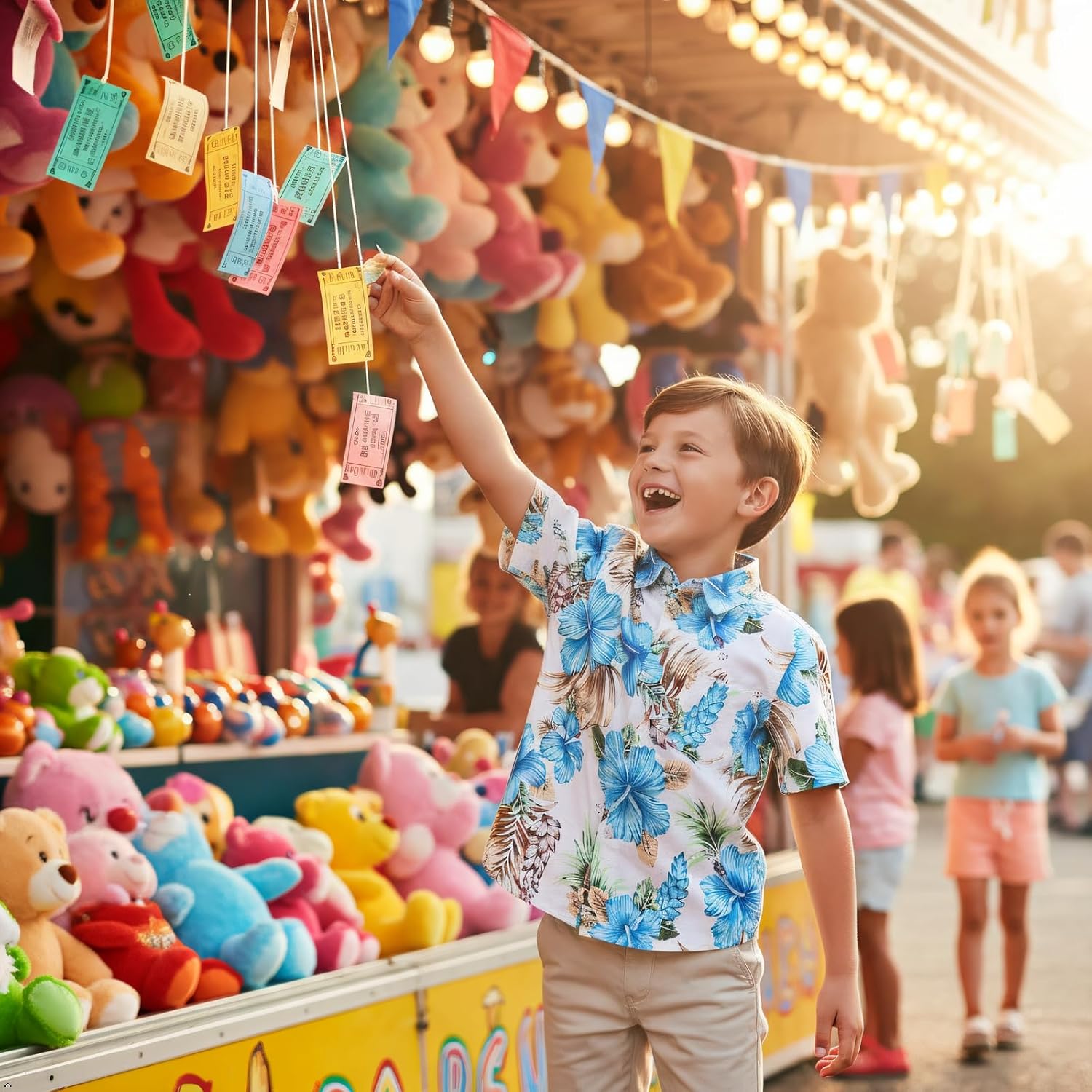 OCHENTA Boys' Hawaiian Button Down Shirt - Short Sleeve Tropical Floral Aloha Beach Tops (2T-14 Years) - Image 4