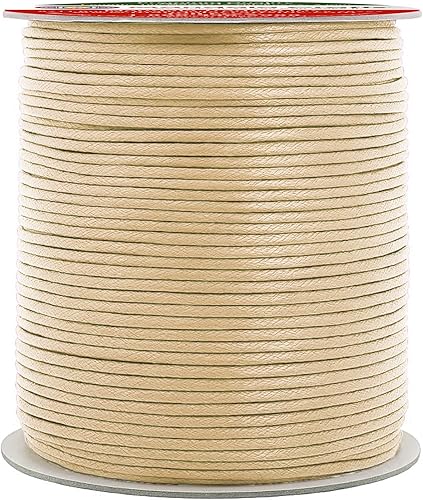 Miniatura 14 de Cuerda Mandala Crafts 0.03 pulgadas 109 yardas para hacer joyería, artesanía, macramé, cuerda de algodón encerado