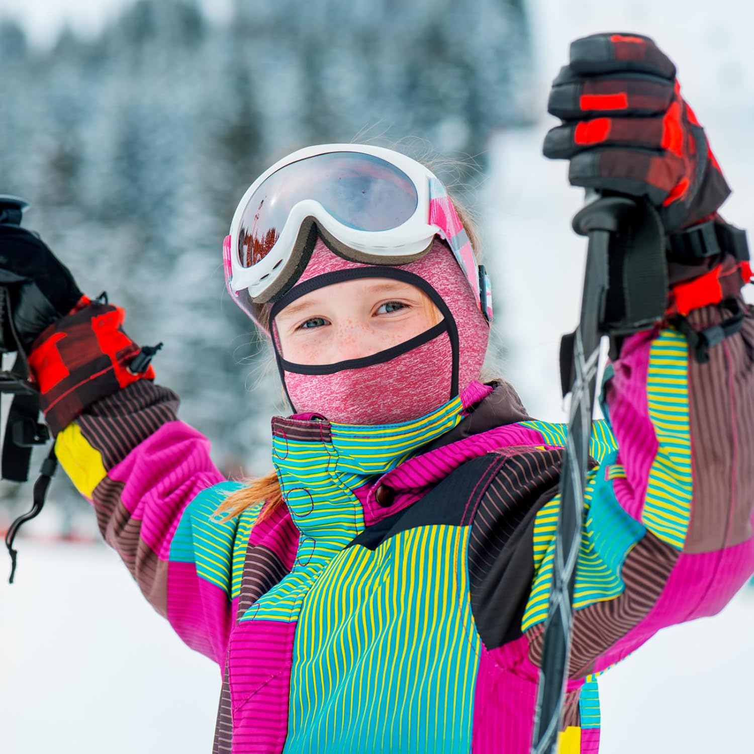 Syhood Kids Balaclava Ski Mask for Kids Warmer Face Covering Mask Winter Windproof Balaclava for Cold Weather - Image 5