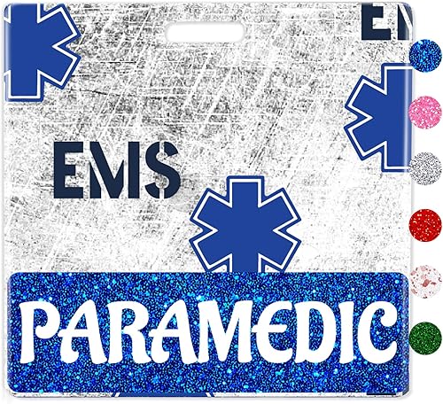 Plifal Insignia paramédica portatarjetas para enfermeras, accesorios de enfermería, impresión de bandera estadounidense, identificación horizontal,