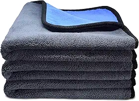 Kit 1 Toalha de Microfibra Premium Dupla Face 30x40cm – Alta Absorção, Sem Fiapos – Multiuso Casa e Carro