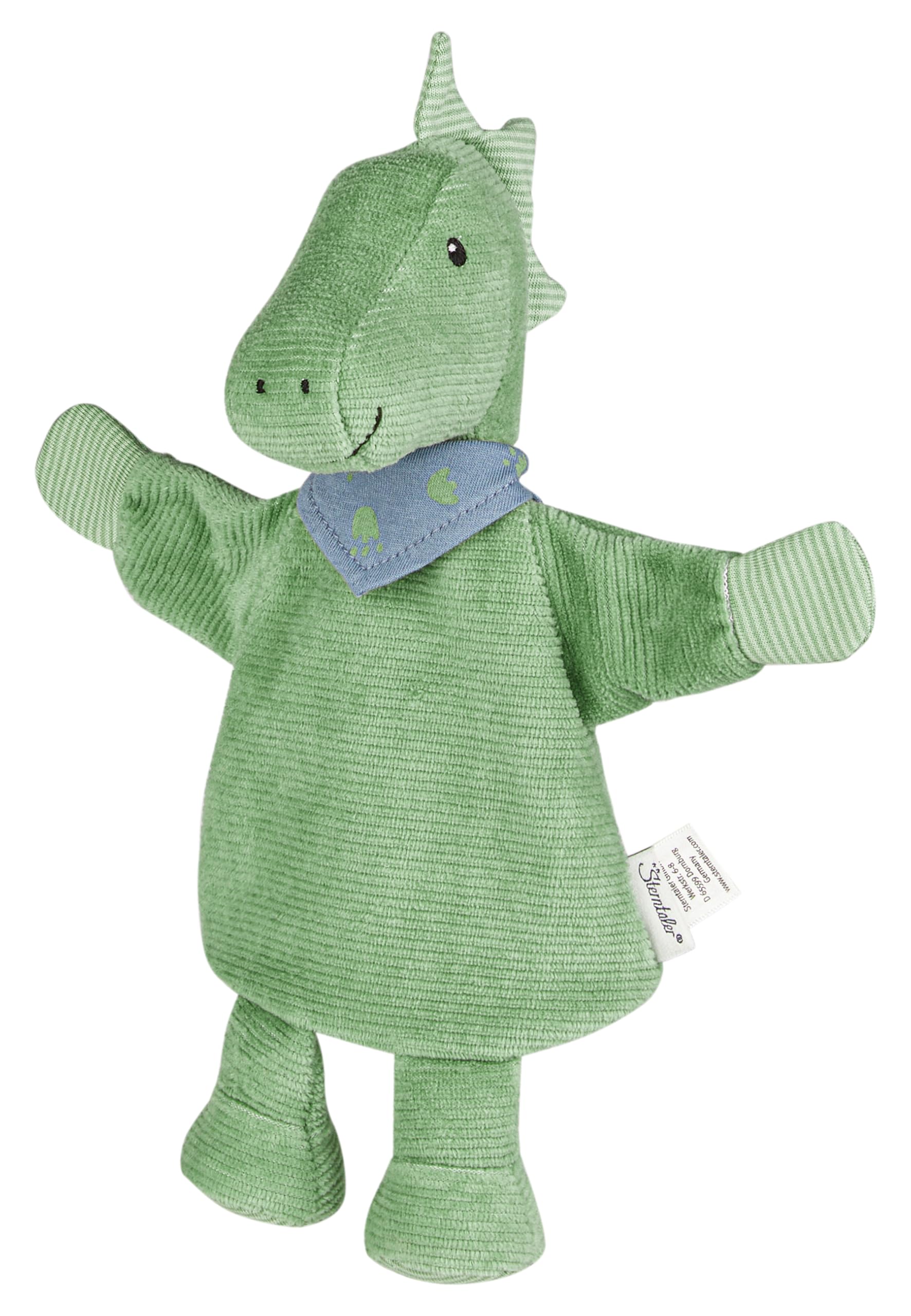 Marionnette Dino Rexi pour Enfant, Couleur : Vert Pierre