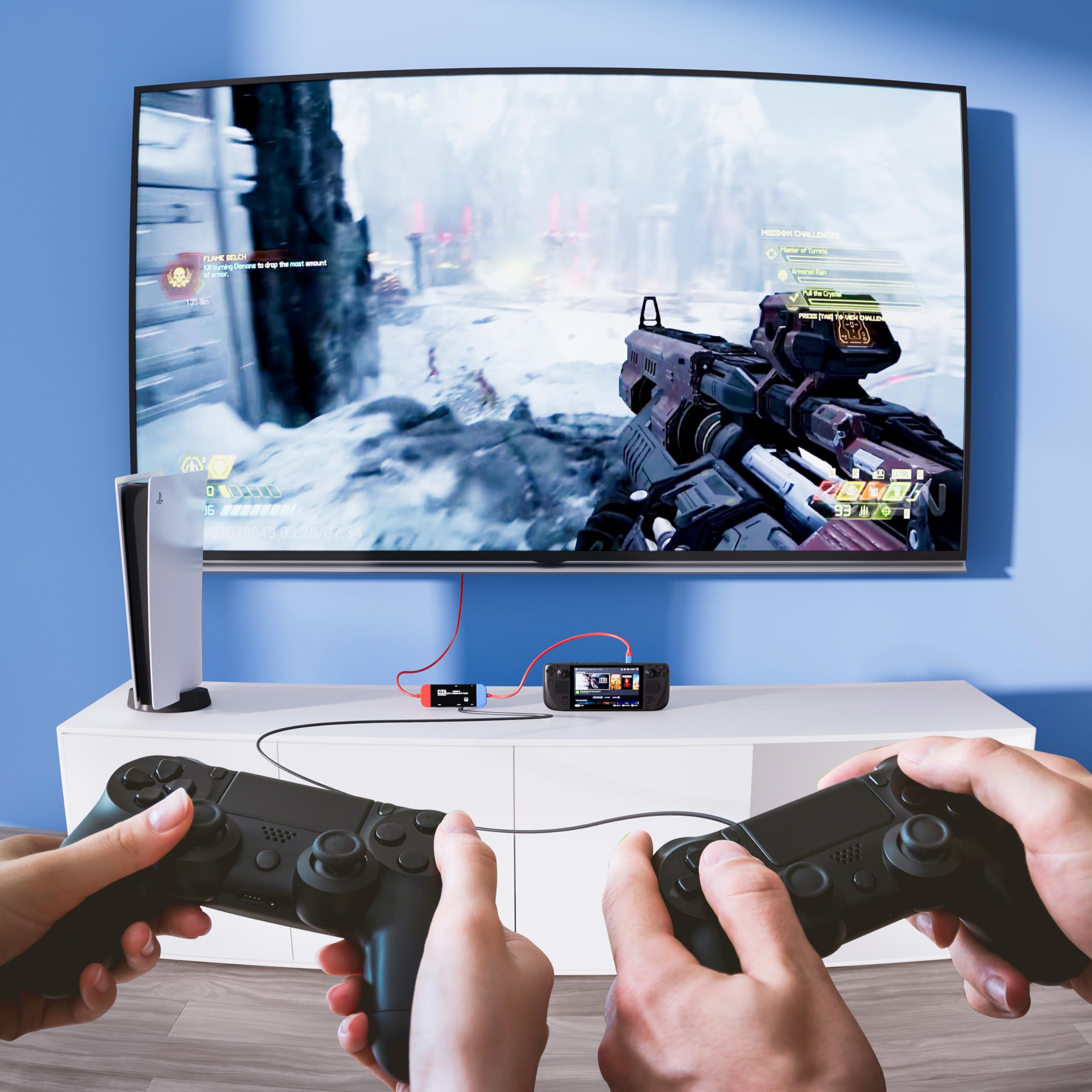 GKEAPZA Adattatore USB C a HDMI 4K aggiornato per Nintendo Switch/Switch OLED, interruttore portatile di ricambio con caricatore PD/USB 3.0