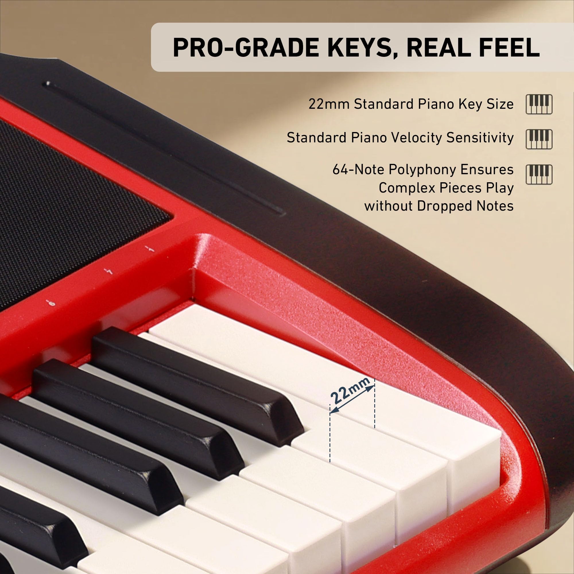 Amazon.co.jp: Lexington 61キーキーボードピアノ、初心者大人のための