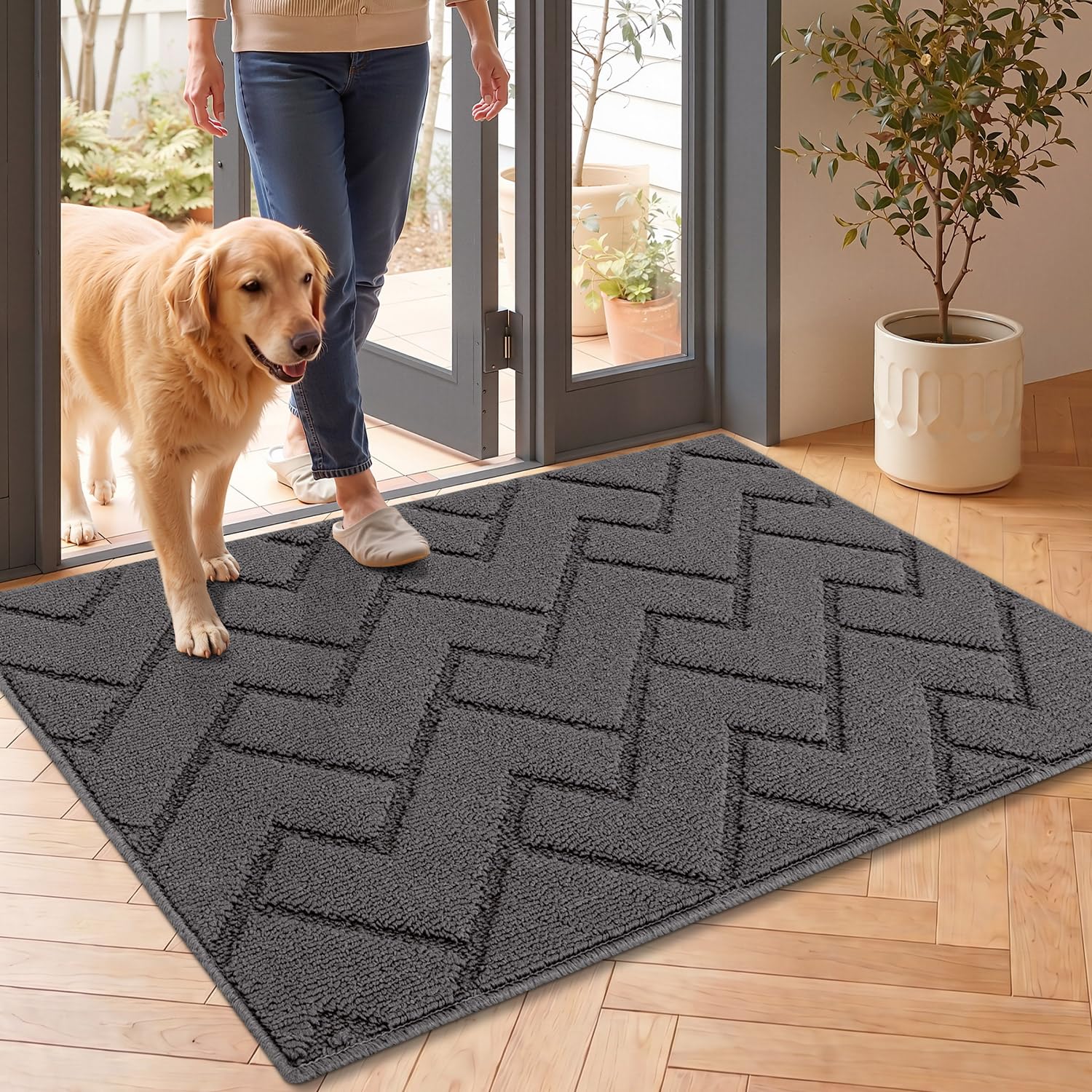 Photo 1 of hicorfe Door Mat 24"x35" - Non-Slip, Low Profile, Washable