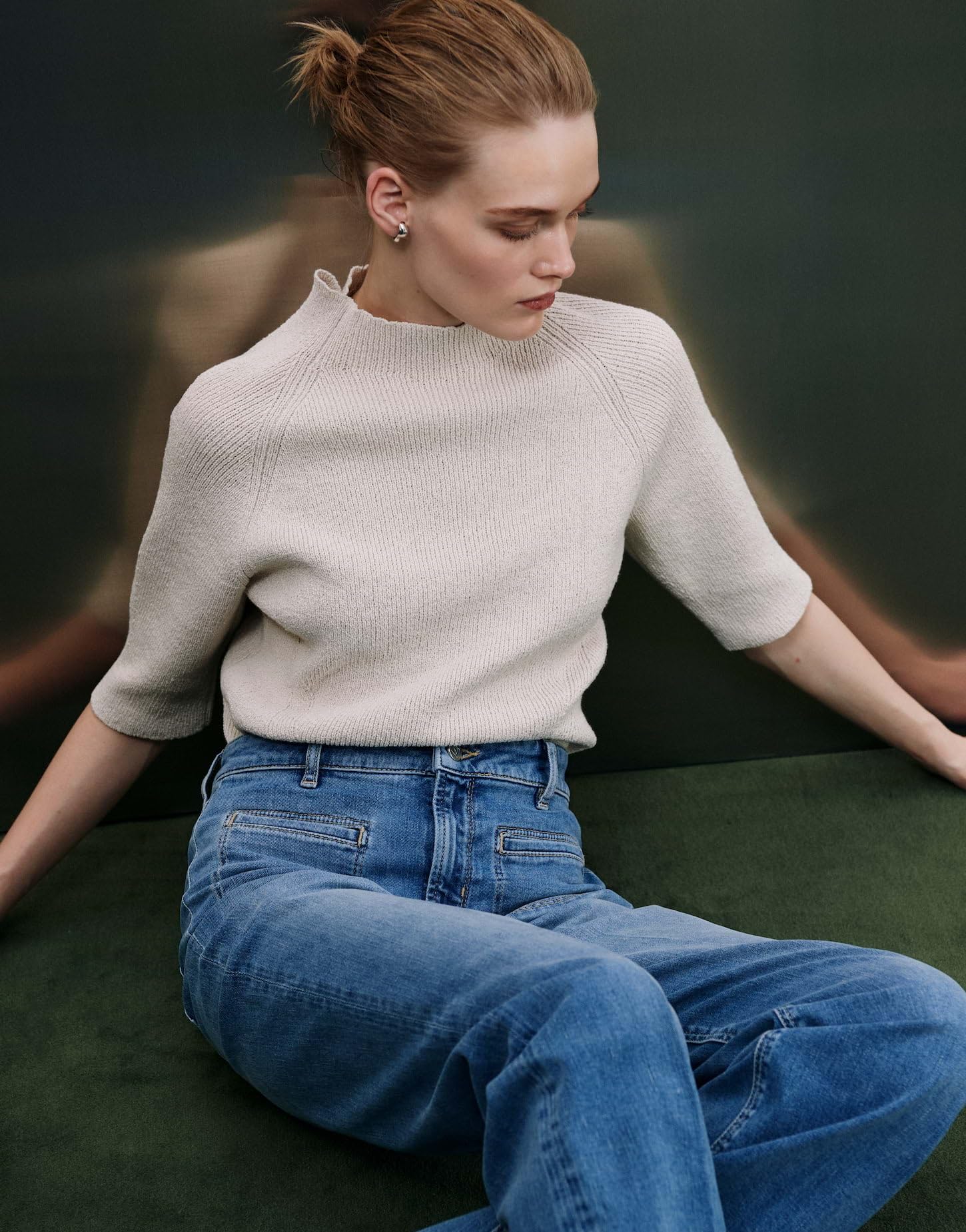 someday Damen Flared | Carie French Flared Jeans aus BCI Cotton Mix Mid Rise