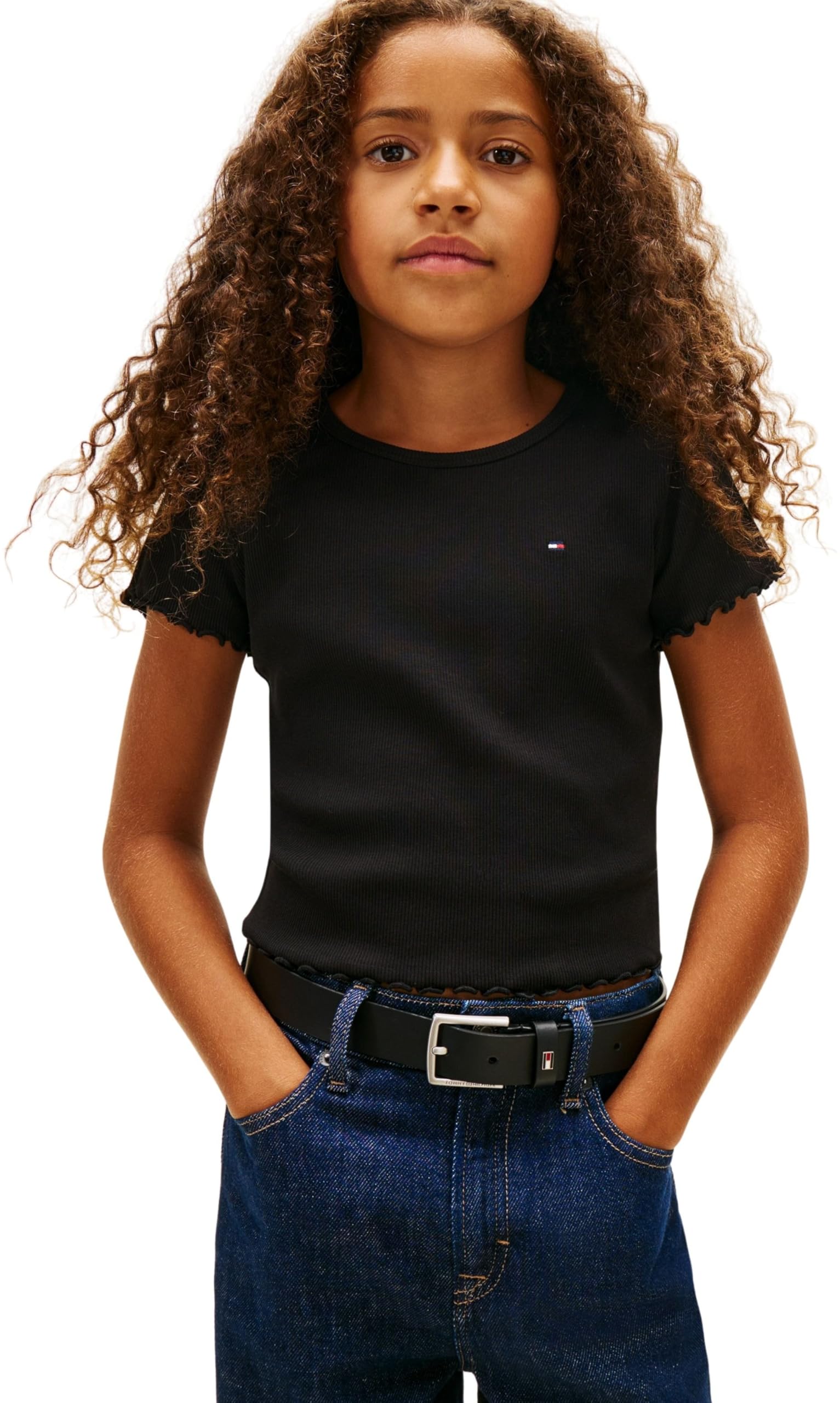 Tommy Hilfiger Mädchen Essential Rib Top Ss Kg0kg08590 Andere Oberteile